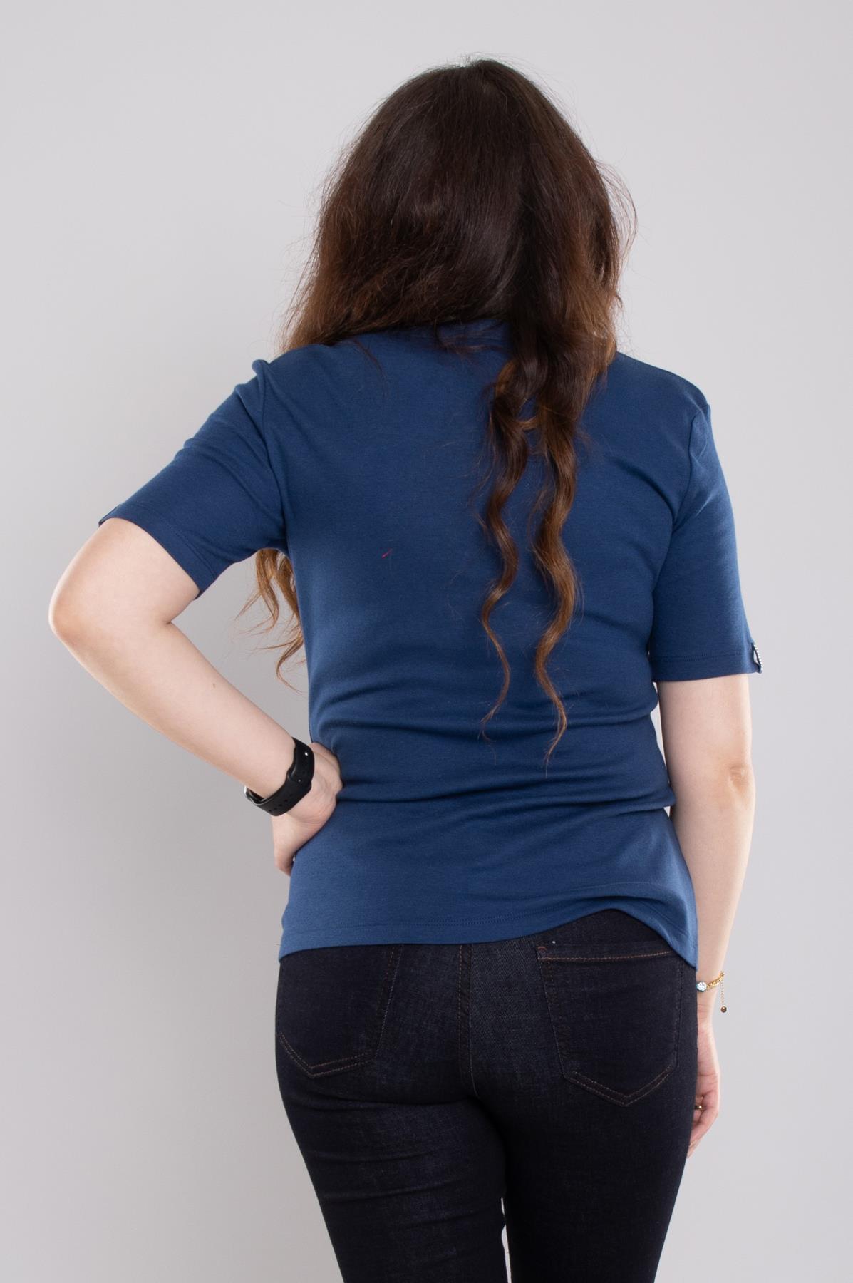 24E013 Vyaka Düğmeli Cepli Kısa Kol Bluz