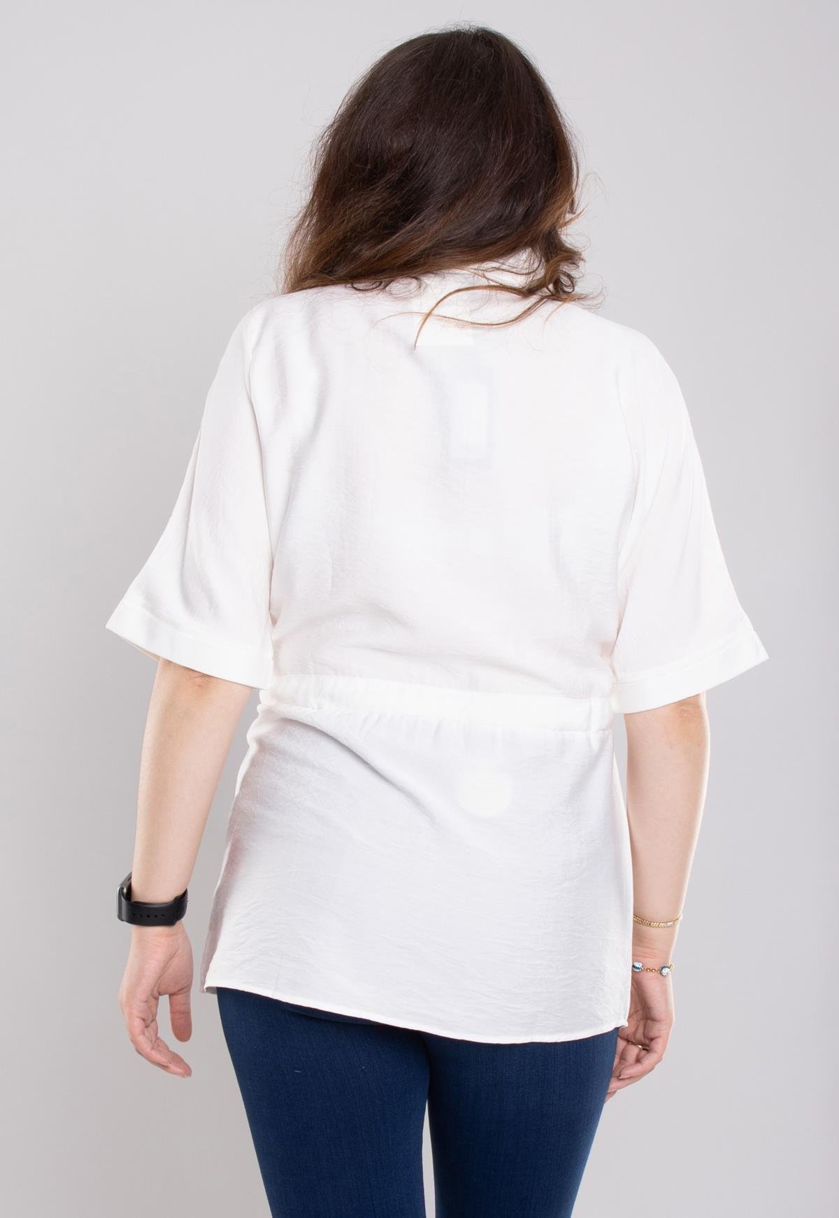 24E112 Cepli Kuşak Detay Viscon Gömlek Ceket