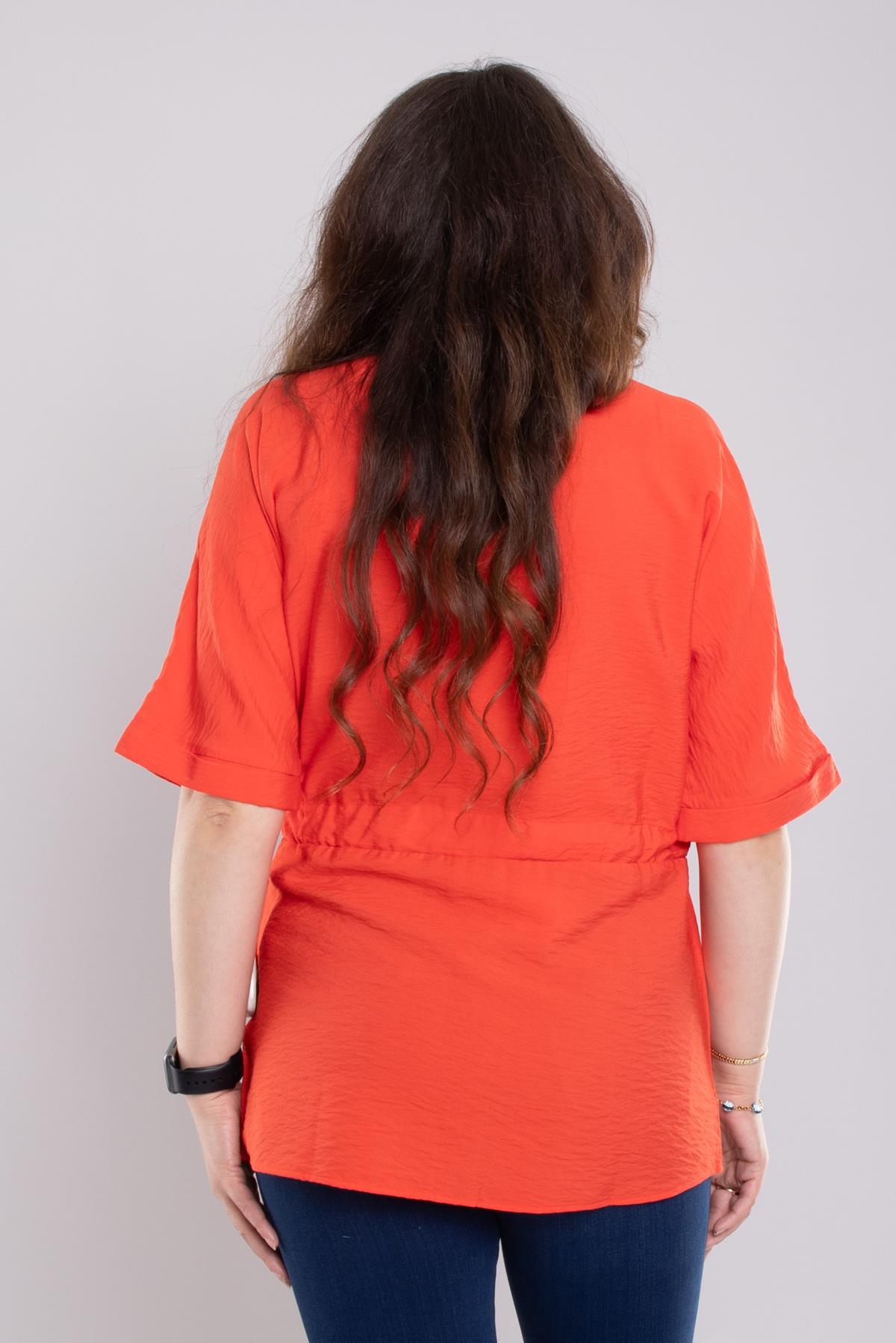 24E112 Cepli Kuşak Detay Viscon Gömlek Ceket