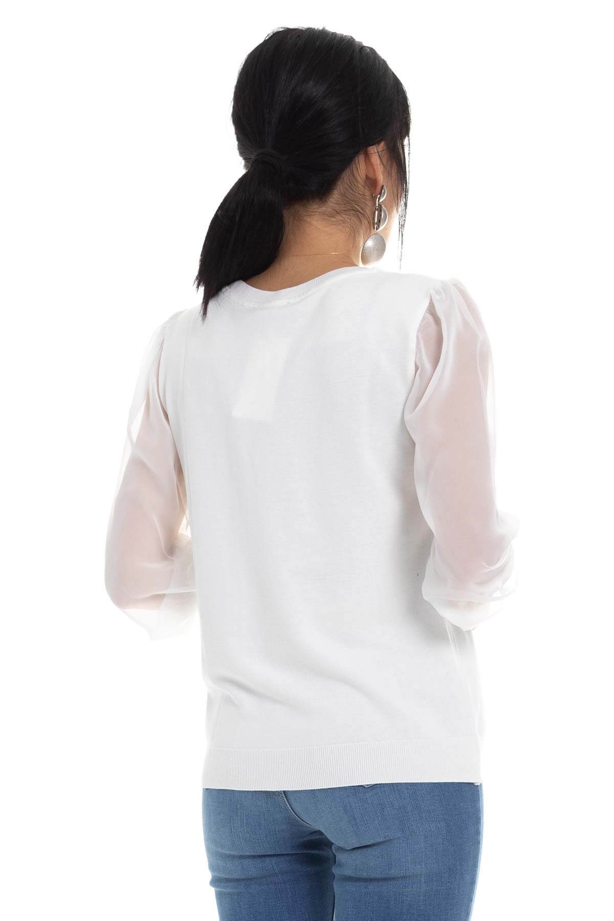 259 Bis.Yaka Şifon Kol Triko