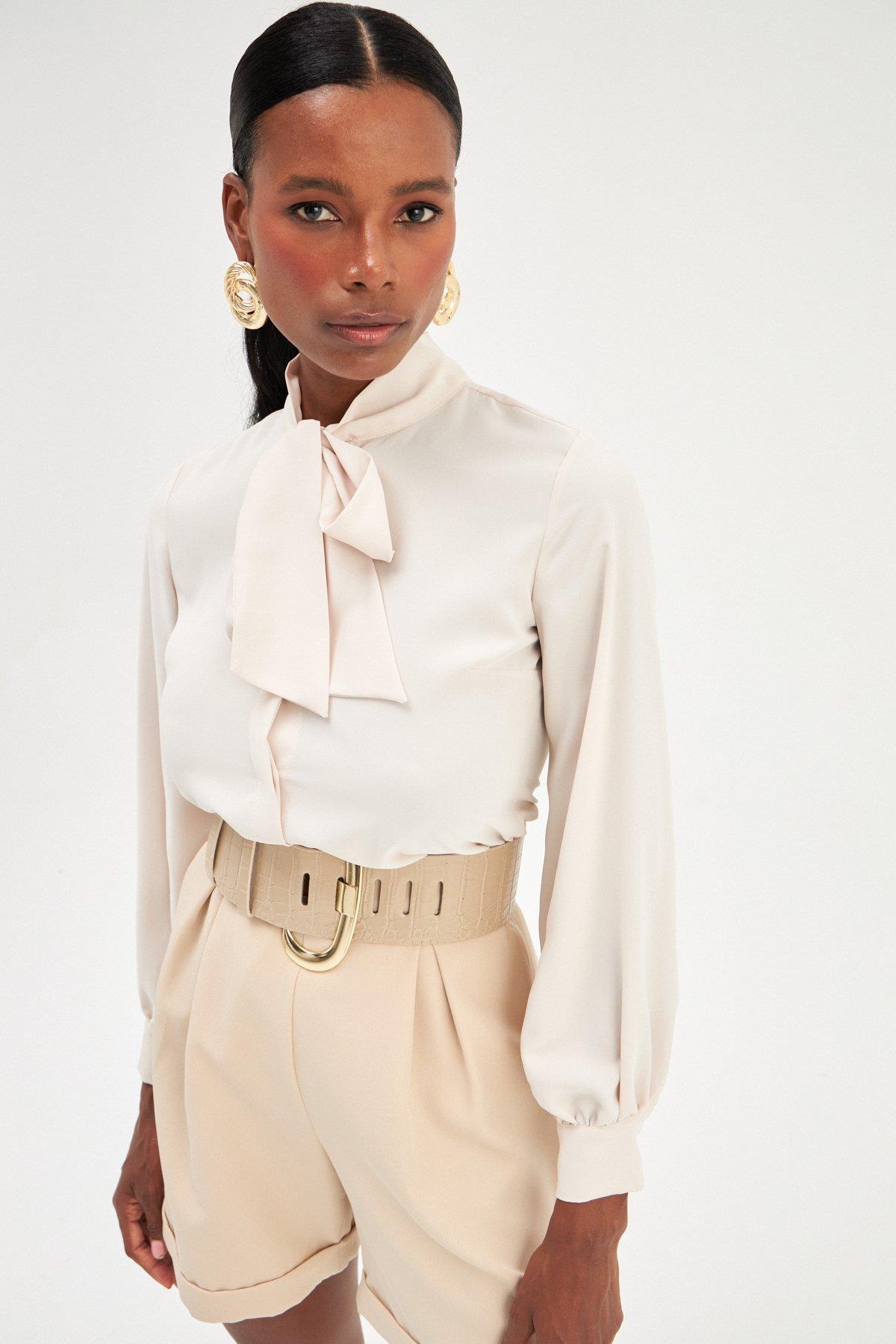 267-2529 Yakası Bağlamalı Gömlek