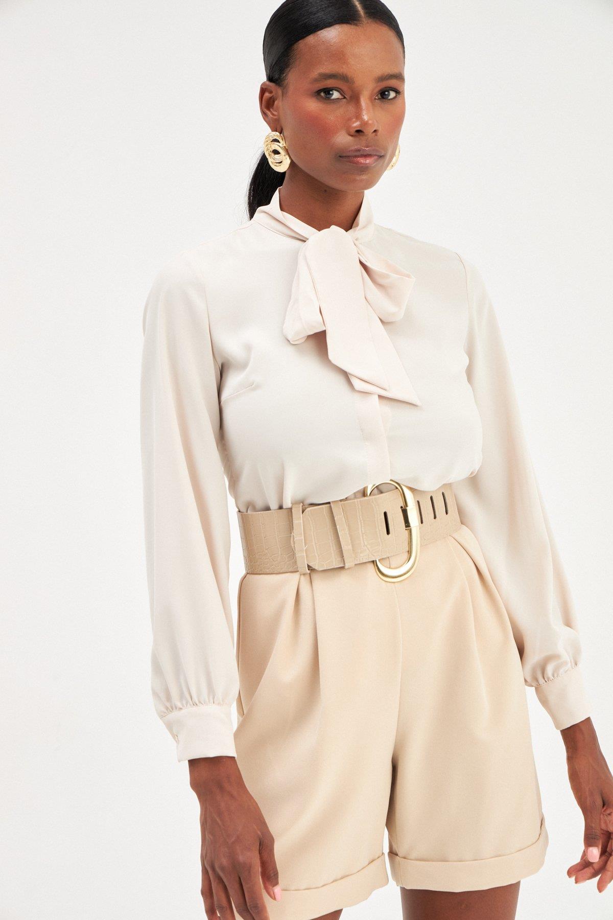 267-2529 Yakası Bağlamalı Gömlek