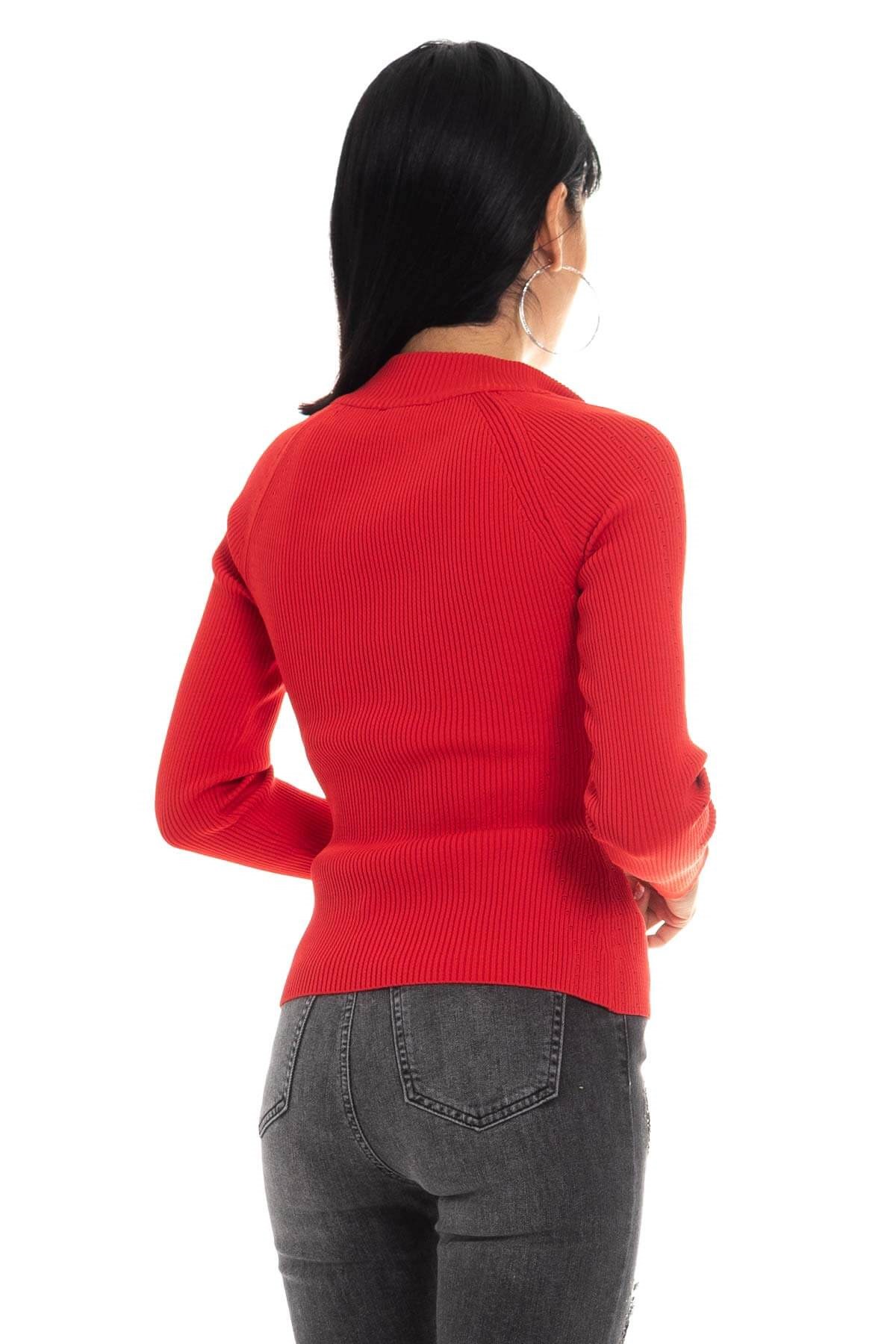 295 Fermuarlı Fitilli Triko Badi