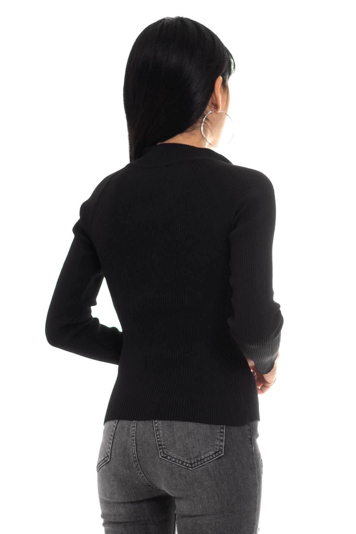 295 Fermuarlı Fitilli Triko Badi