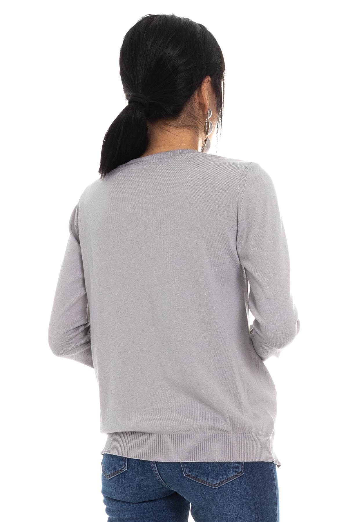 296 Bis.Yaka Yanları Fermuarlı Triko