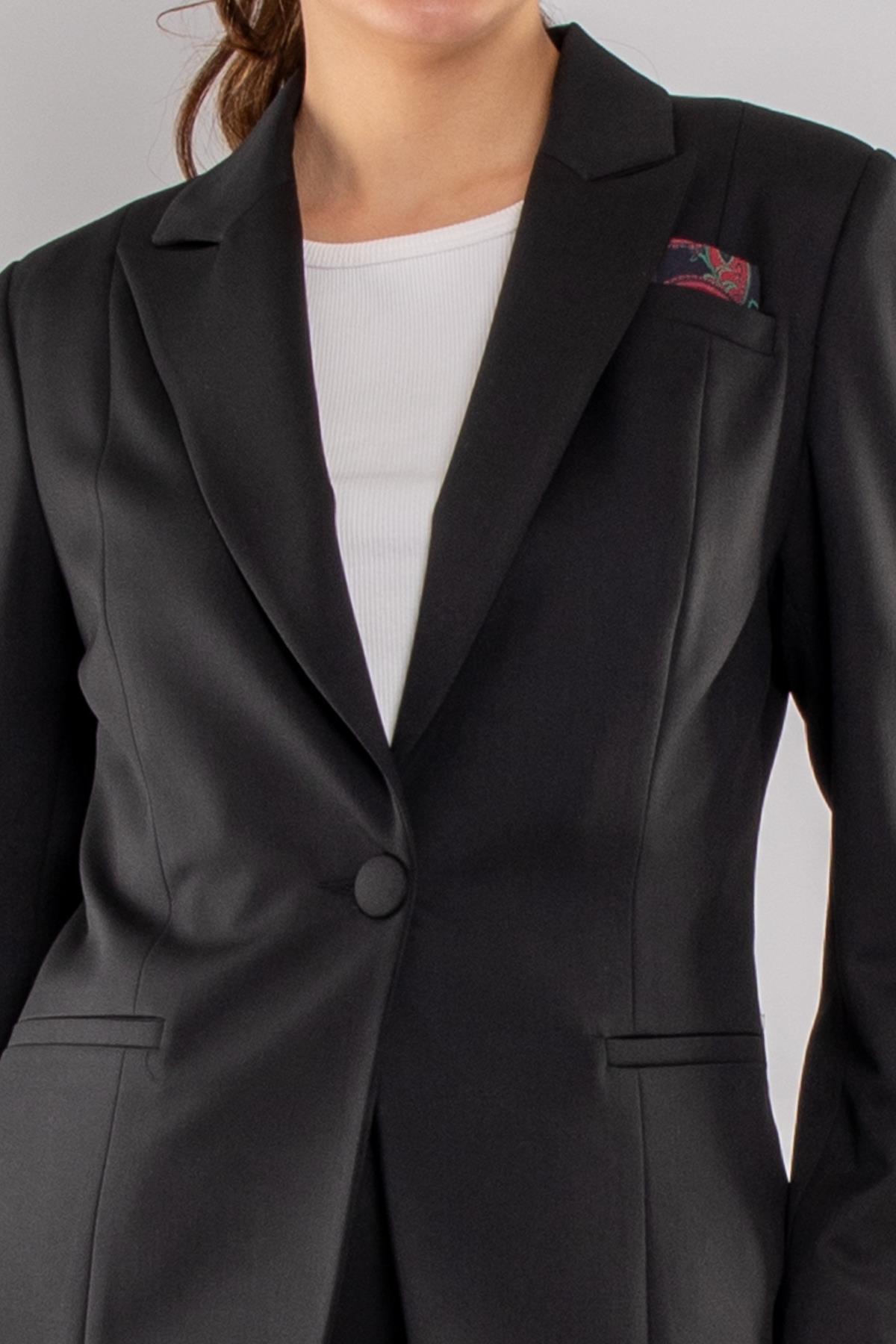 2988 Tek Düğme Ceket Darpaça Pantolon İkili Takım