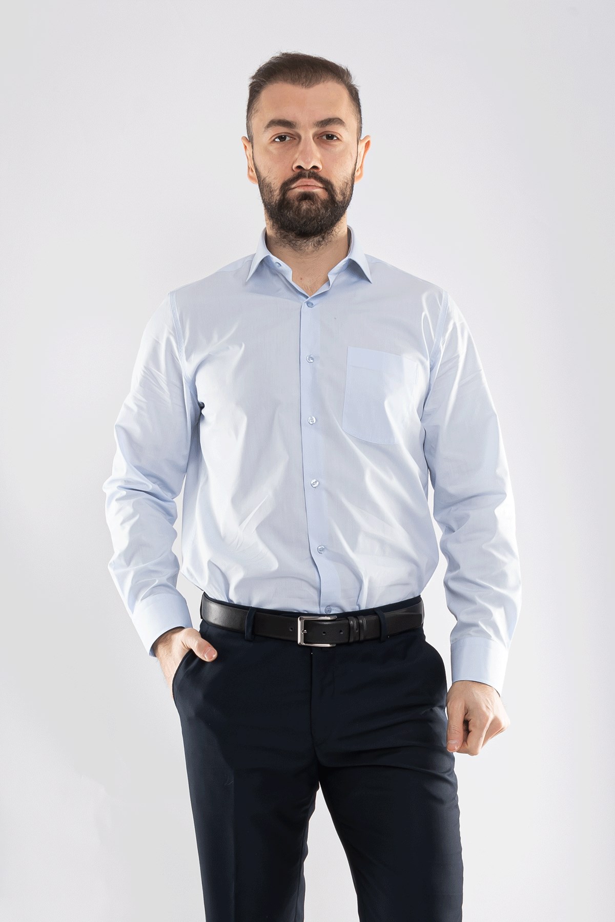 3000 VİP Oksford Klasik Uzun Kol Gömlek