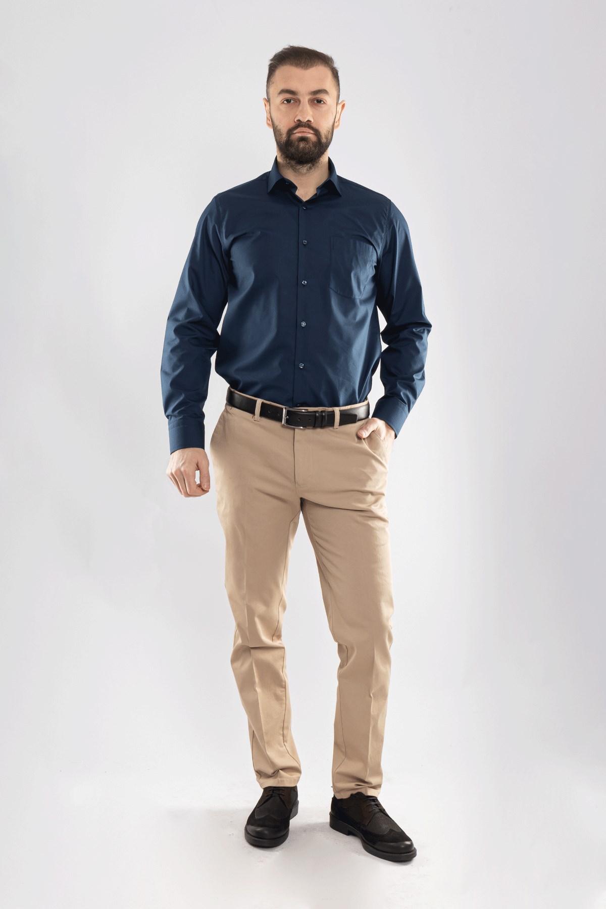 3000 VİP Oksford Klasik Uzun Kol Gömlek