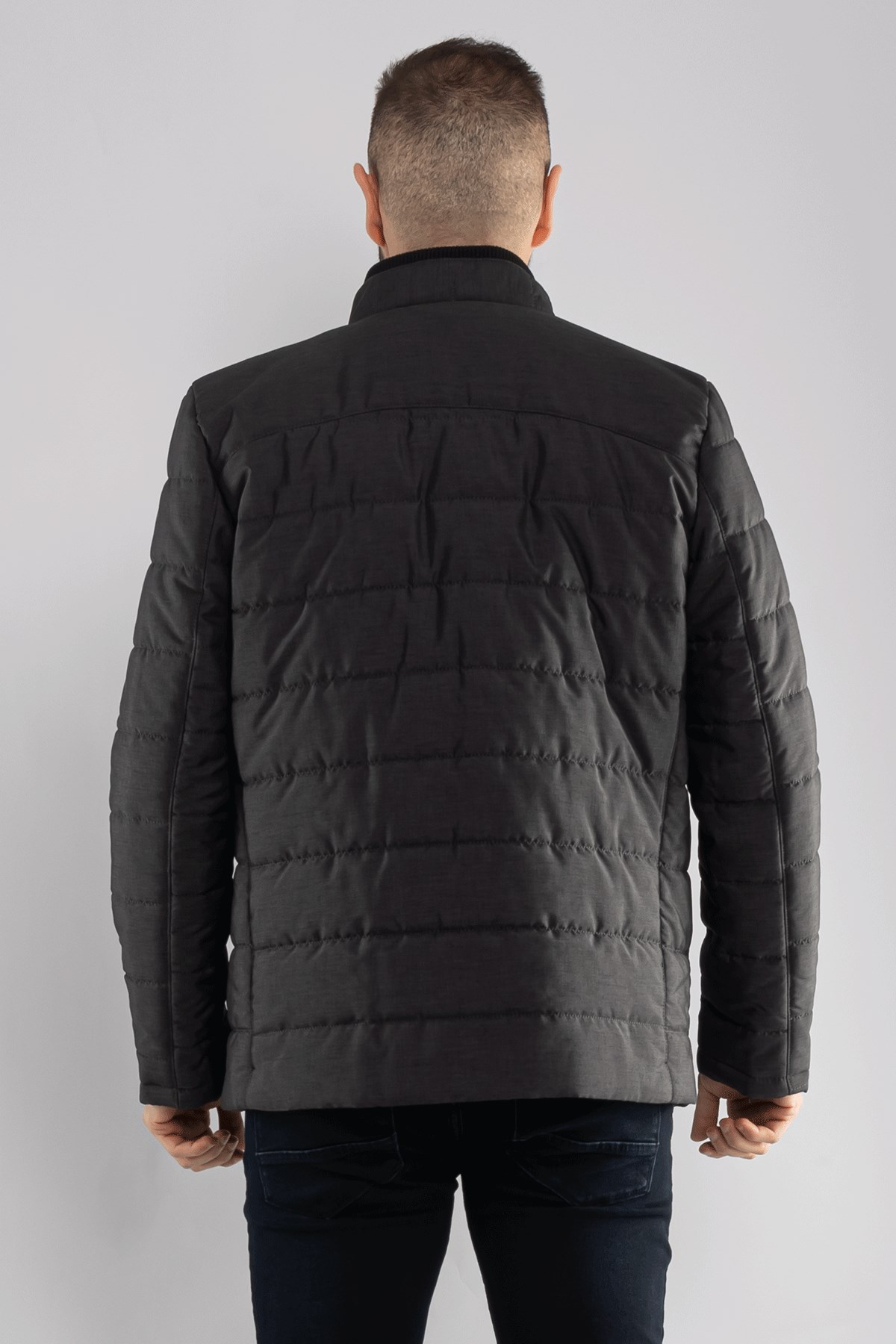 3023 Yaka Ribana İçi Kürklü Cepli Erkek Mont