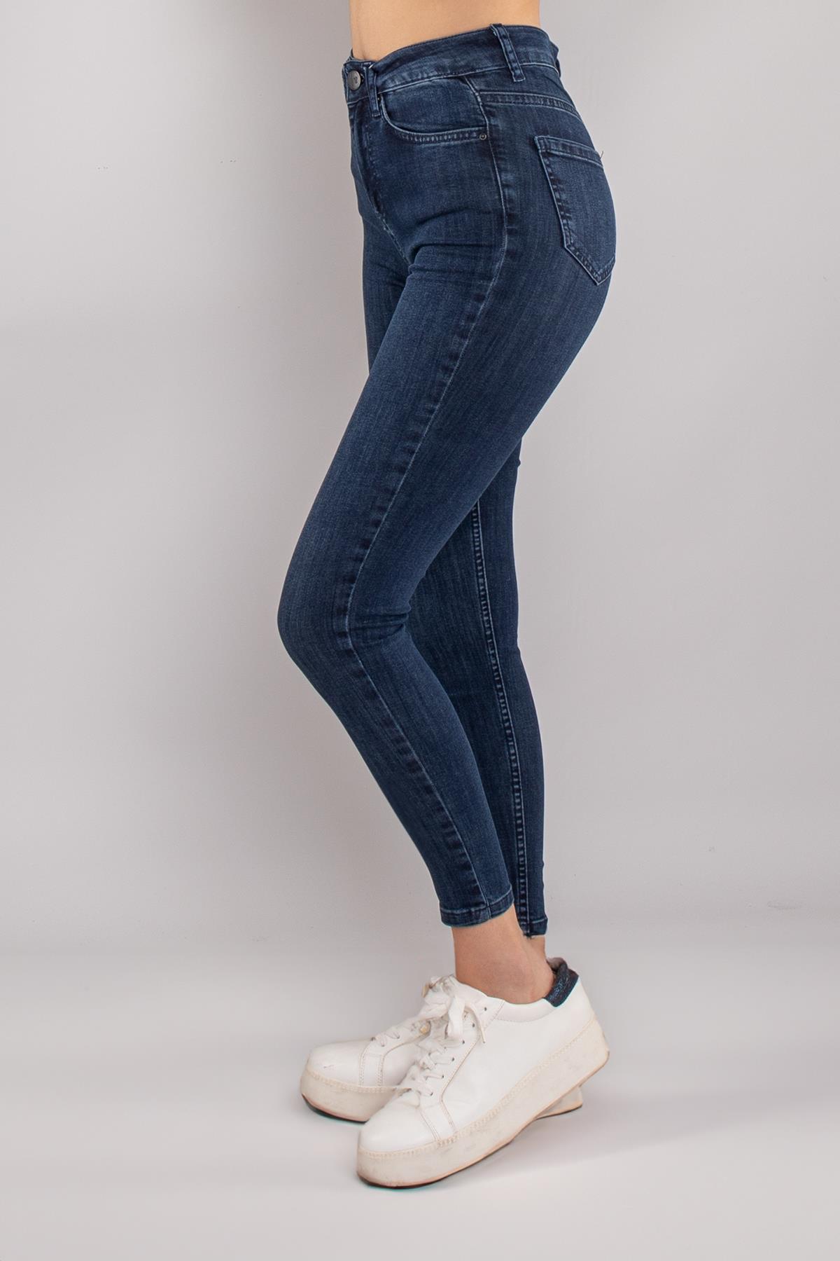 315 Narnia Düz Yüksek Bel Pamuklu Kadın Pantolon