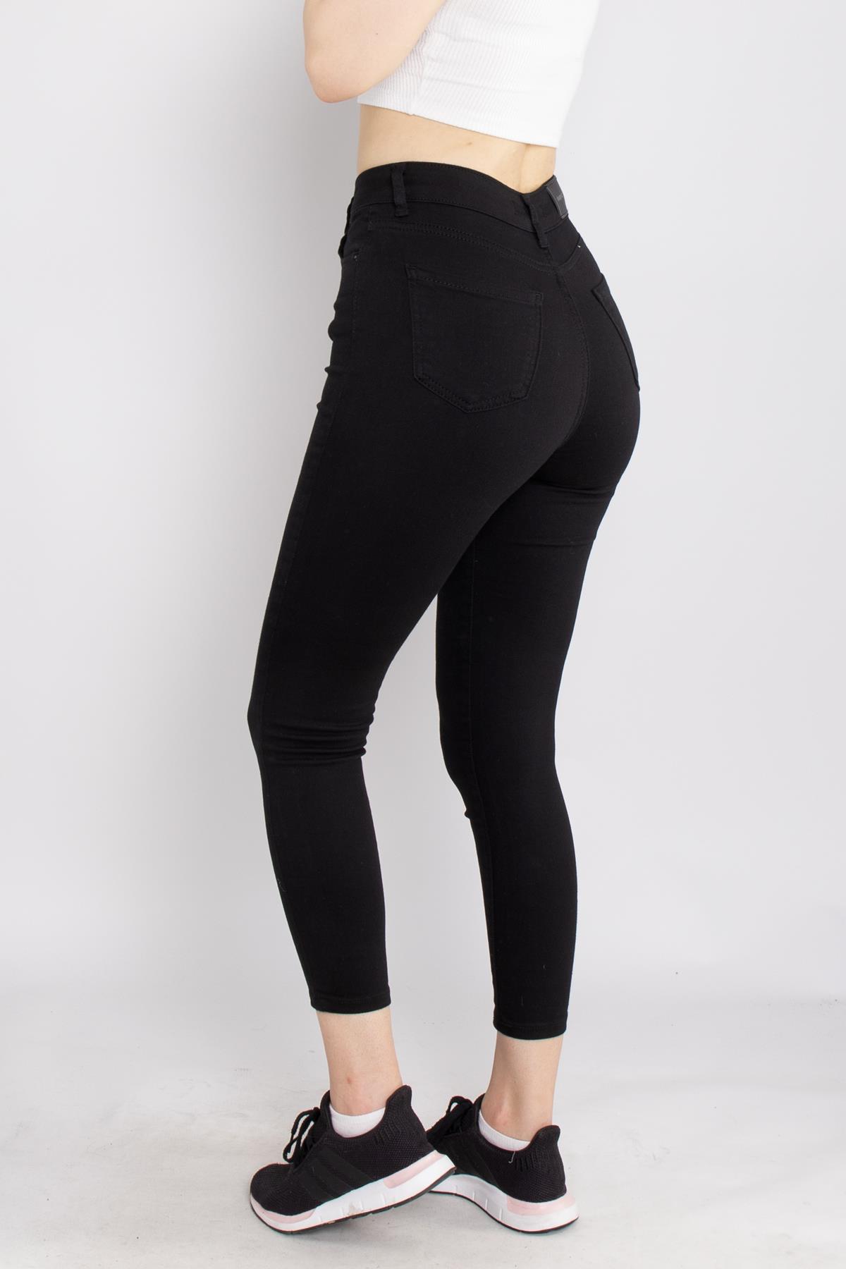 315 Narnia Düz Yüksek Bel Pamuklu Kadın Pantolon