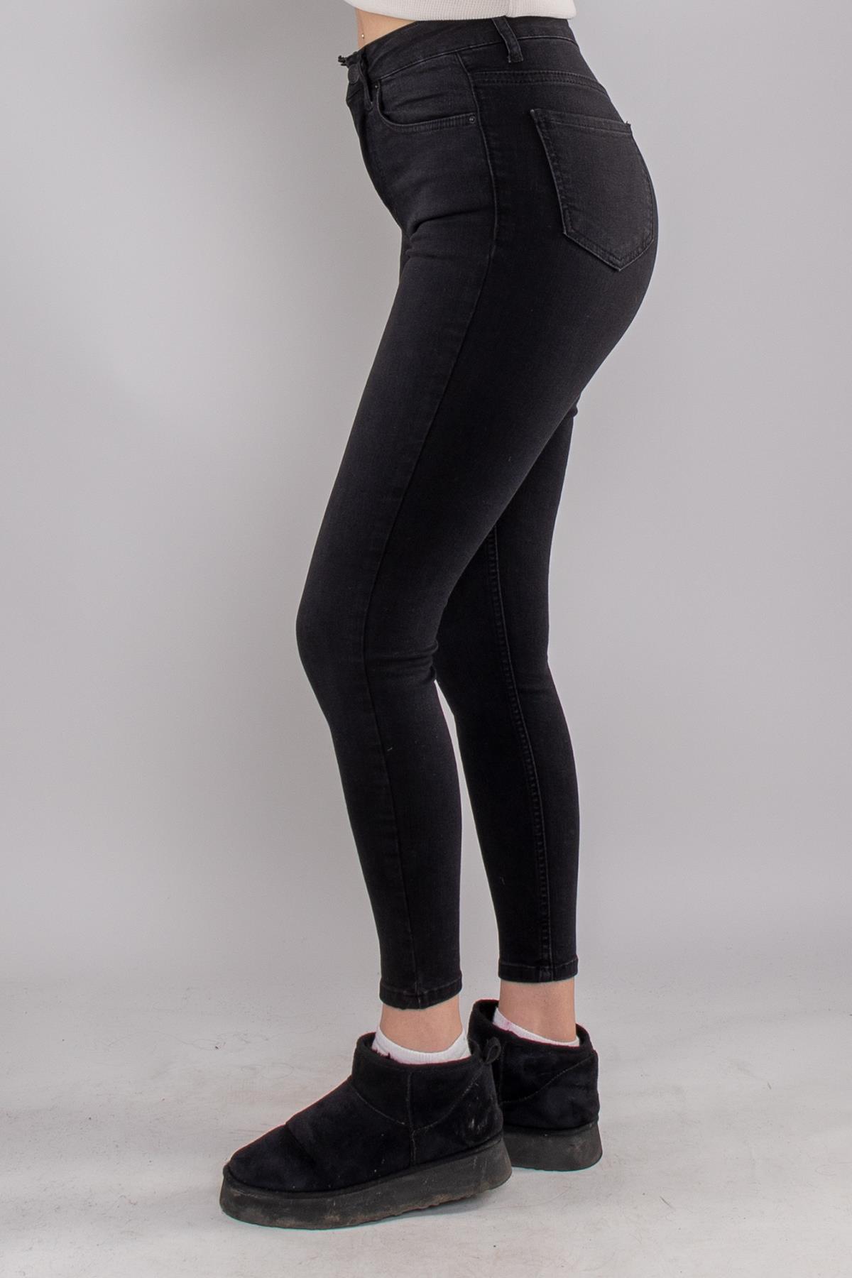 315 Narnia Düz Yüksek Bel Pamuklu Kadın Pantolon