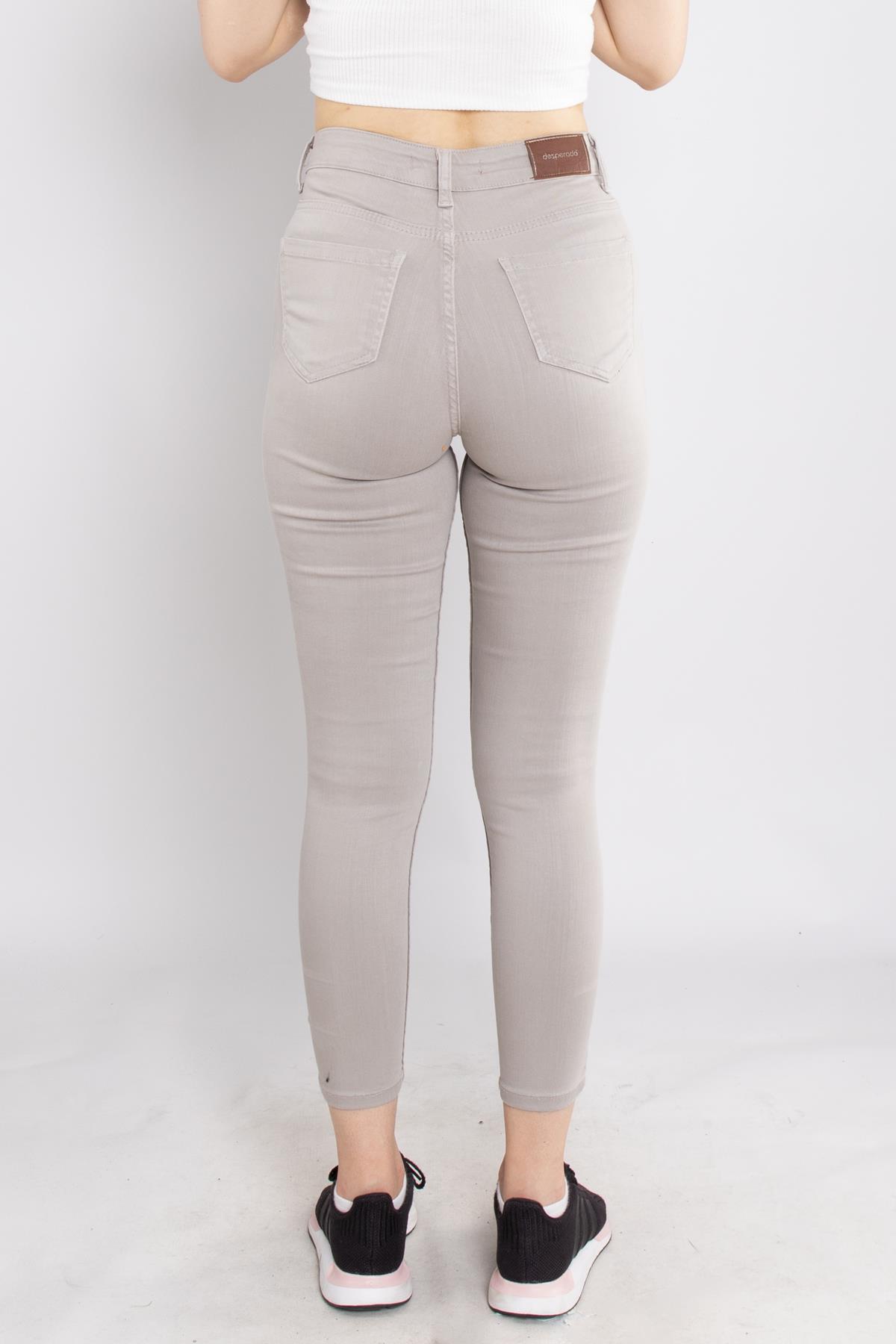 315 Narnia Düz Yüksek Bel Pamuklu Kadın Pantolon