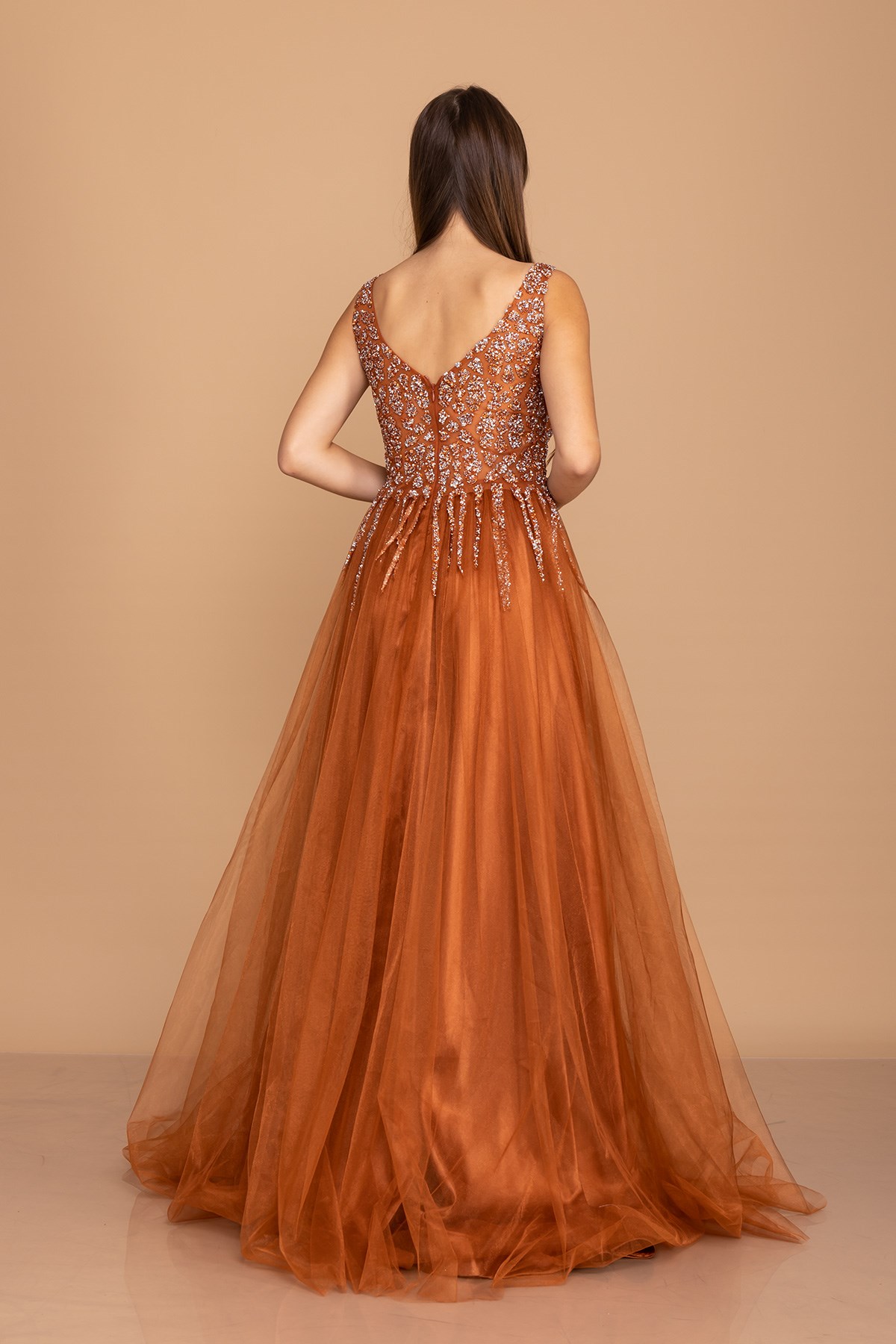 327 Dama Sim Baskılı Bel Saçaklı Tül Nişanlık