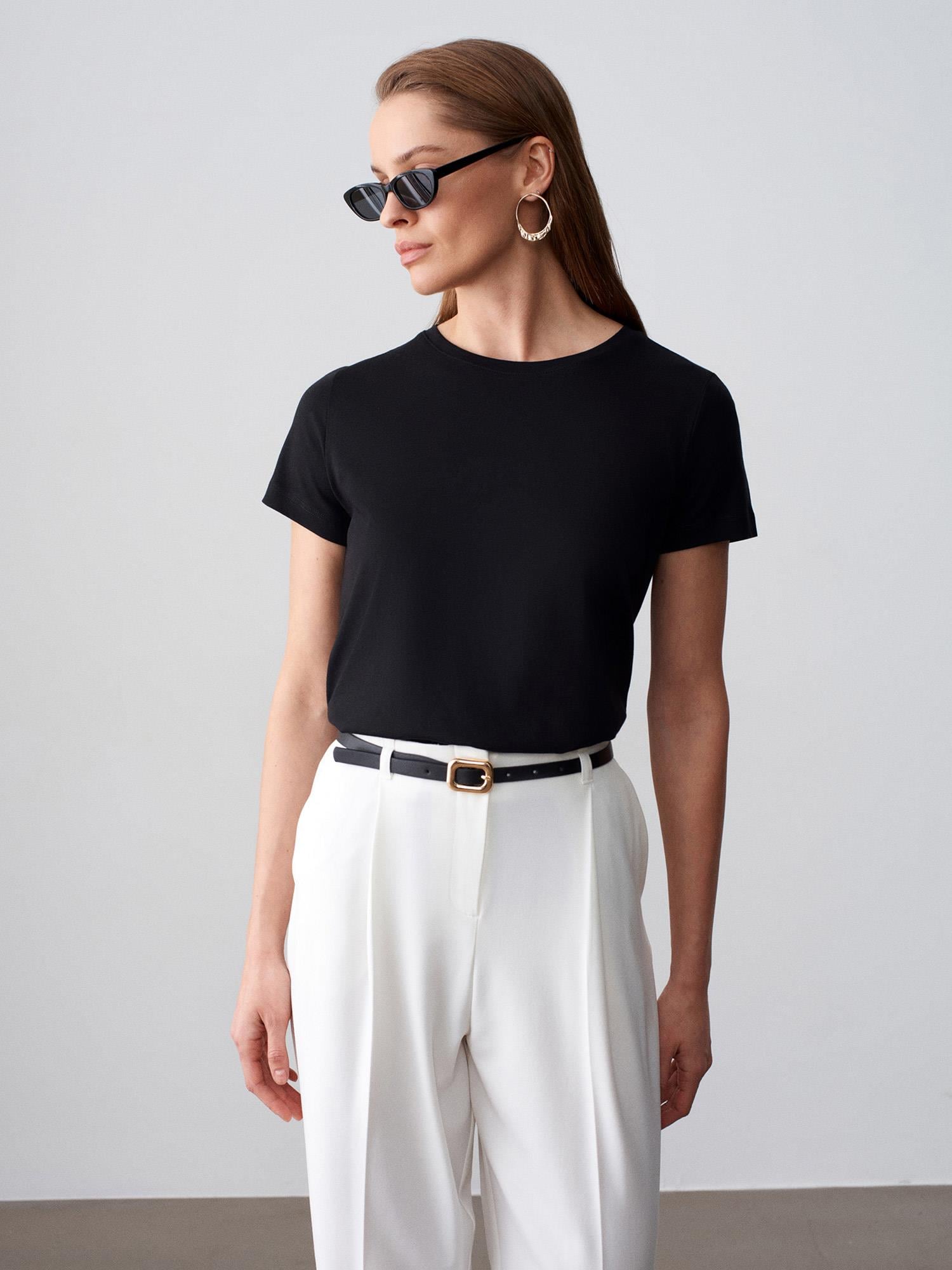 32852 Bisiklet Yaka Kısa Kol Tshirt