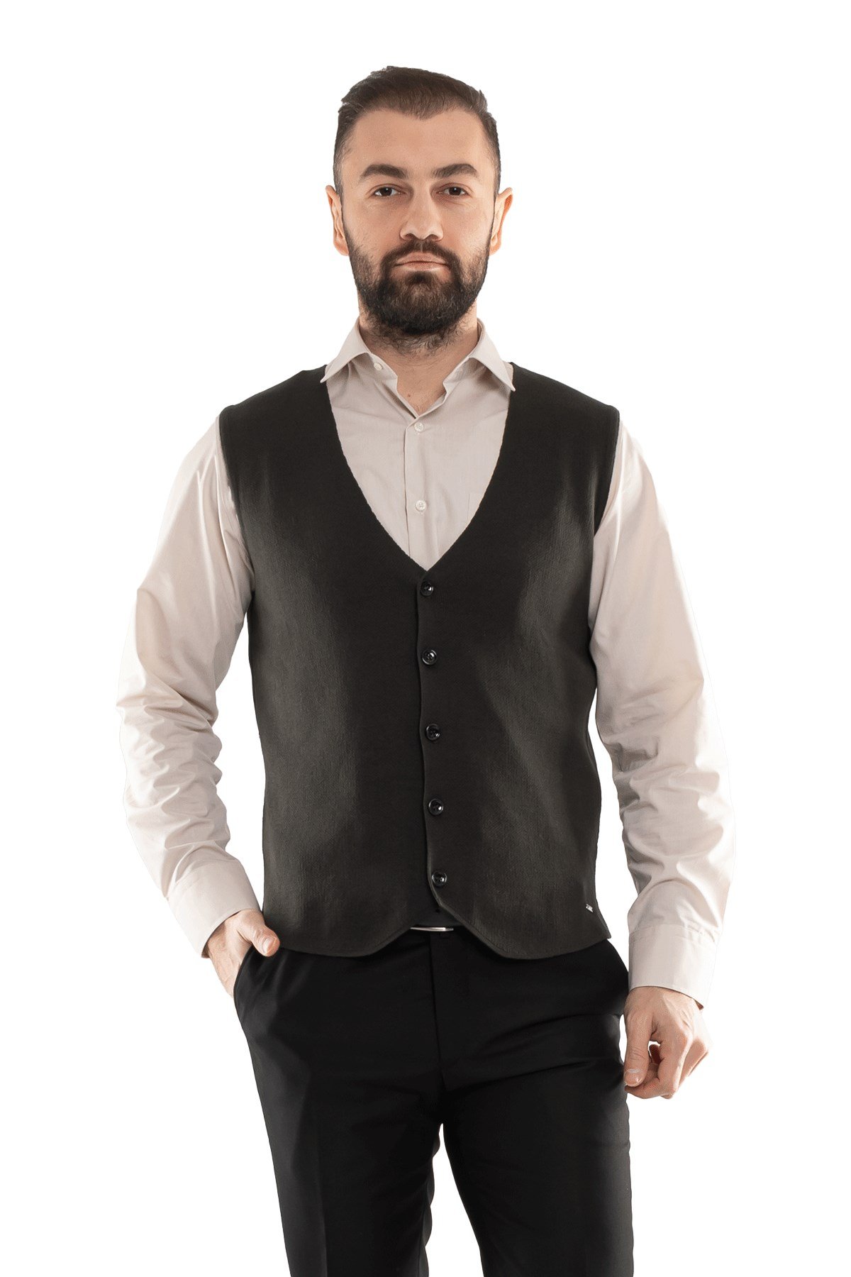 33117 Slimfit V Yaka Pamuklu Triko Erkek Yelek