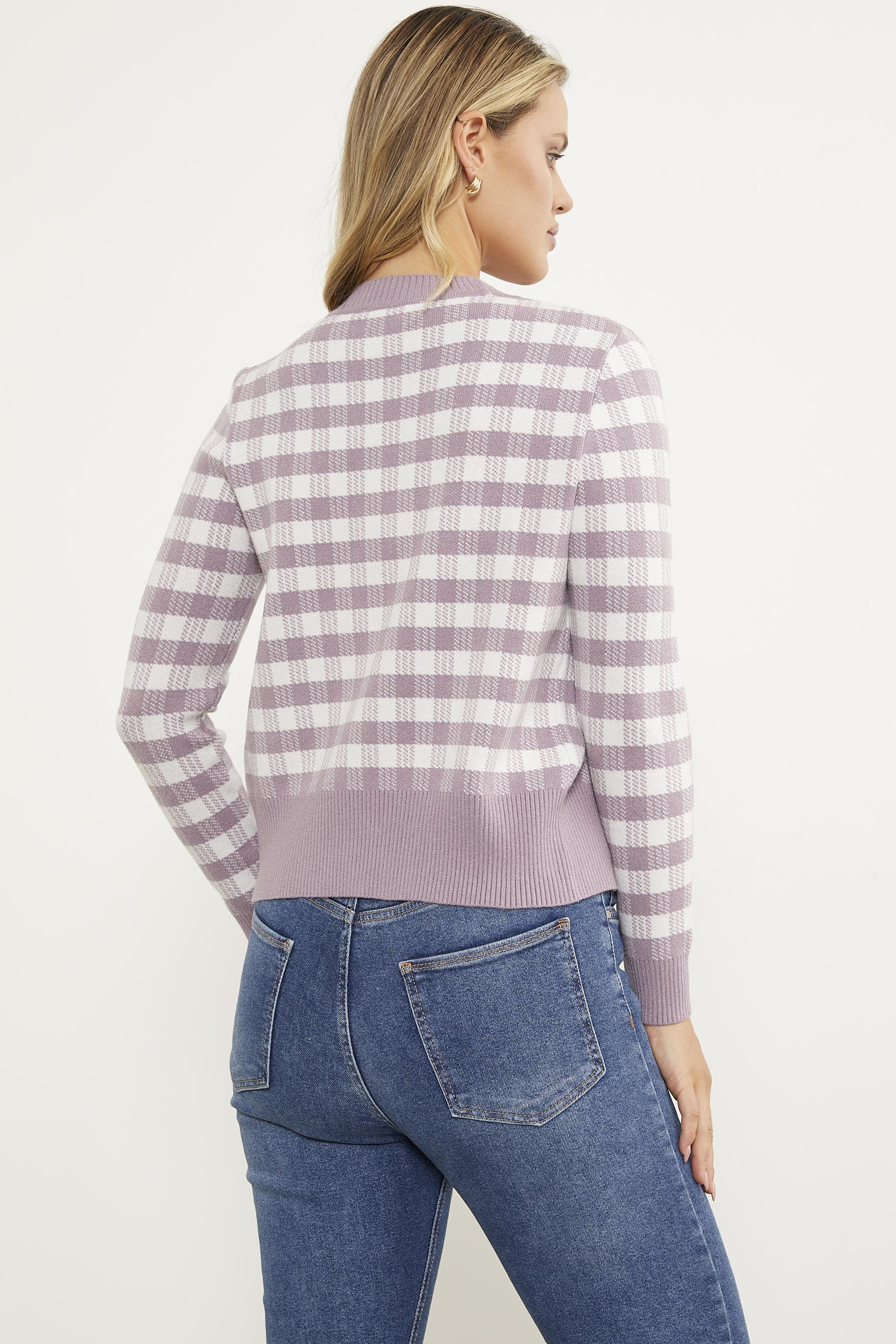 34447 Kare Desen Bluz Hırka Triko Takım