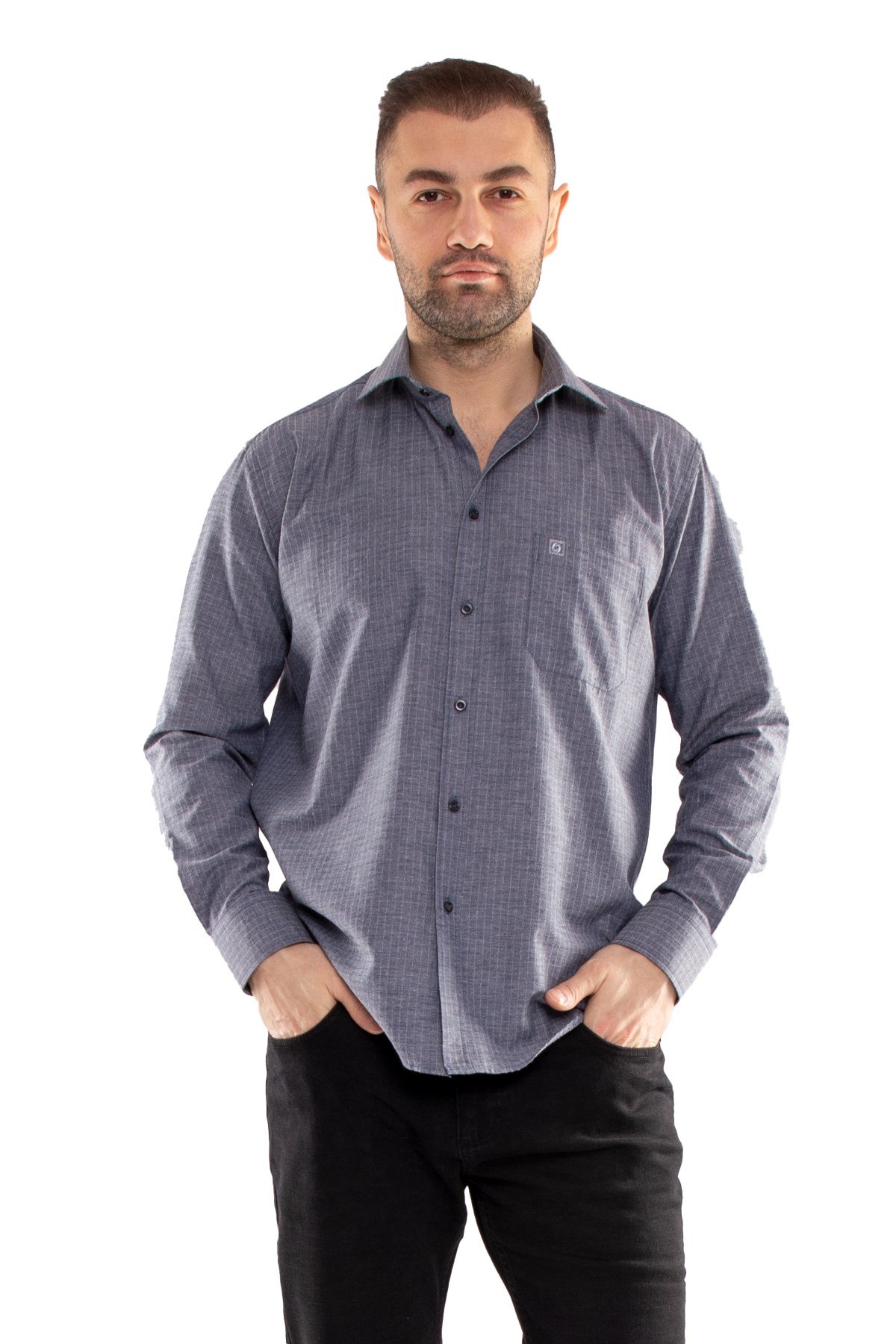 352 Soft Klasik Pamuklu UzunKol Erkek Gömlek