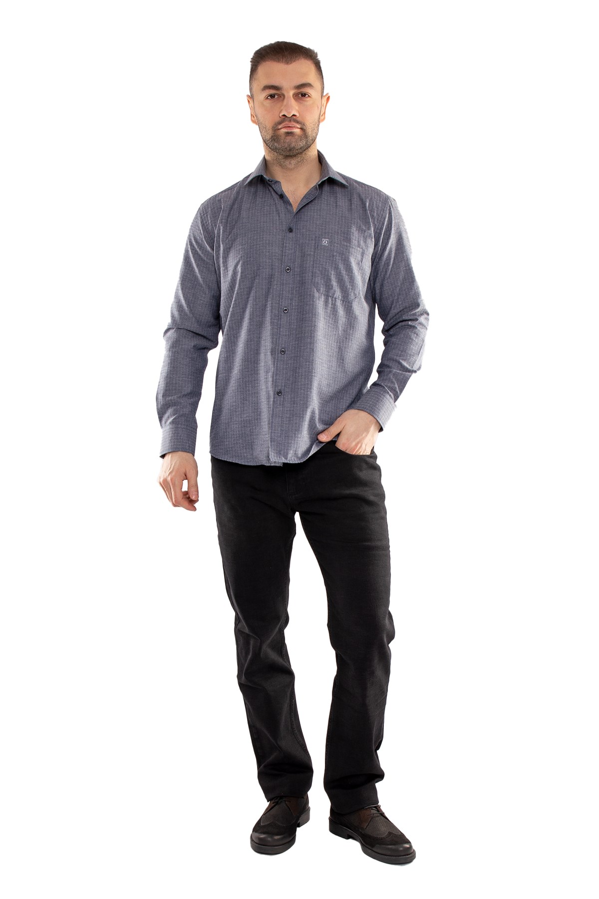 352 Soft Klasik Pamuklu UzunKol Erkek Gömlek