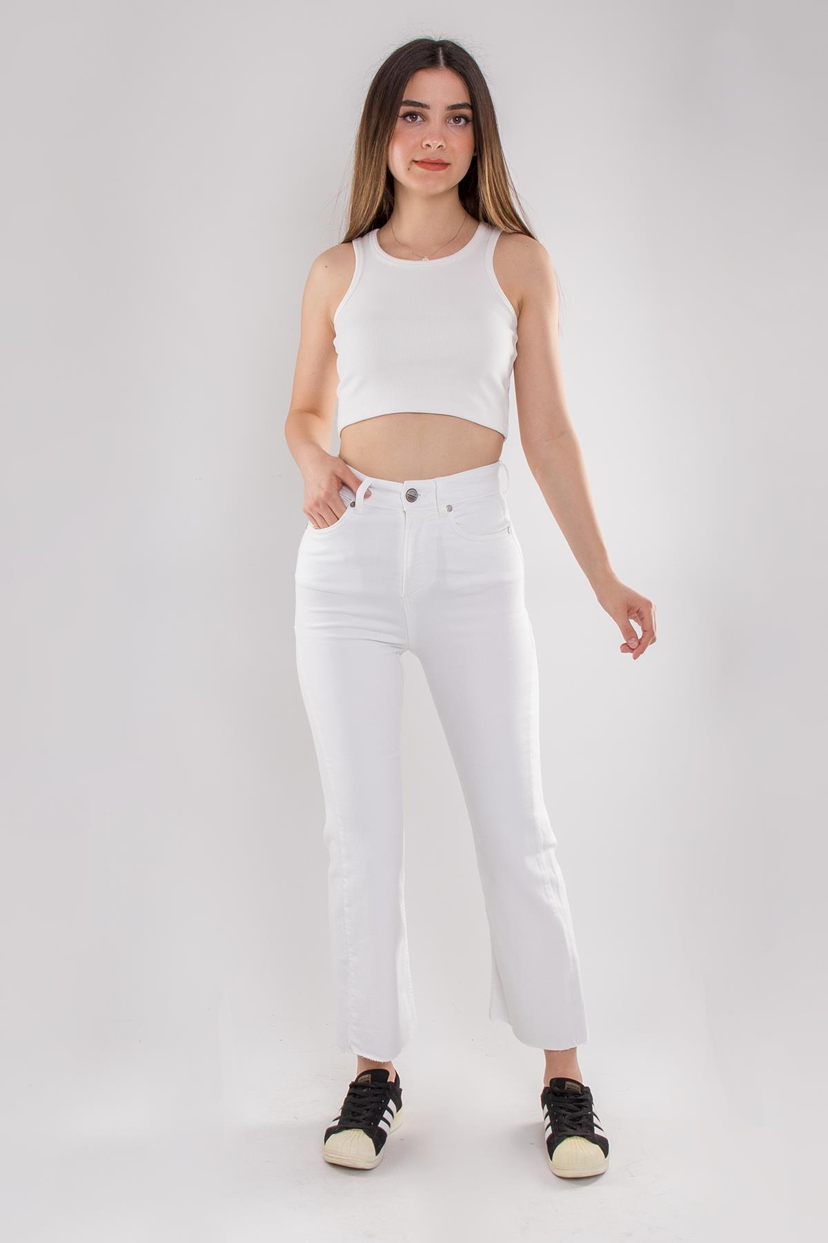 367 Lale Paça Pamuklu Kadın Pantolon