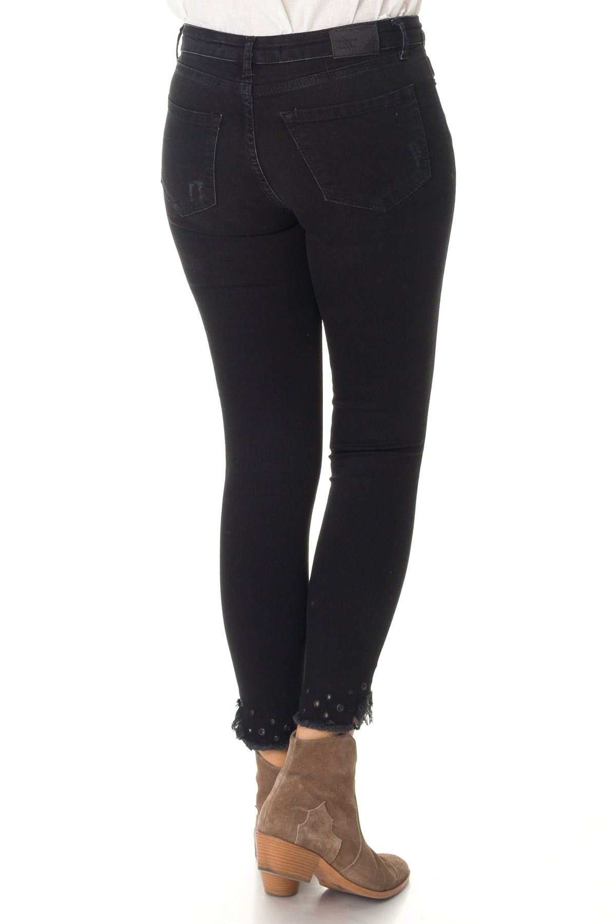 393 PAÇA KUŞGÖZLÜ DANTELLİ KOT PANTOLON