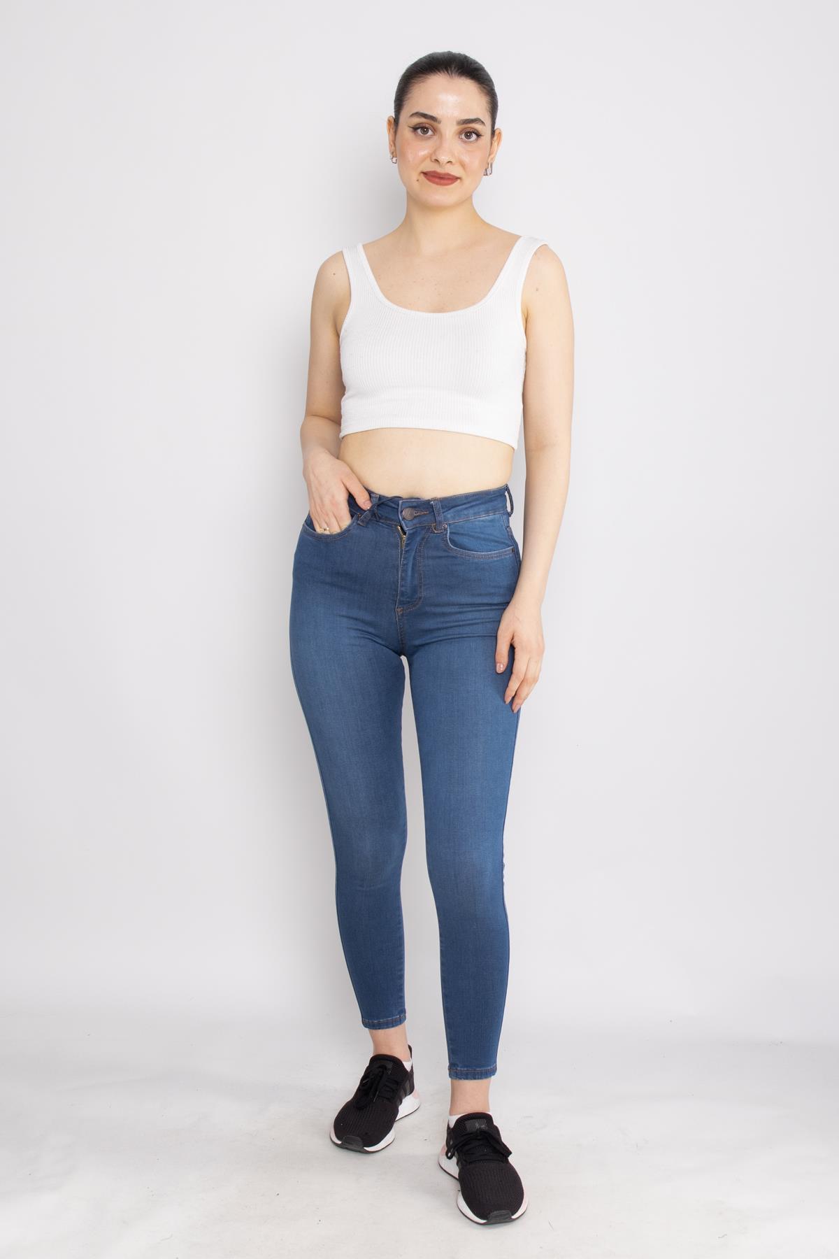 409 Narnia Yüksek Bel Pamuklu Kadın Pantolon