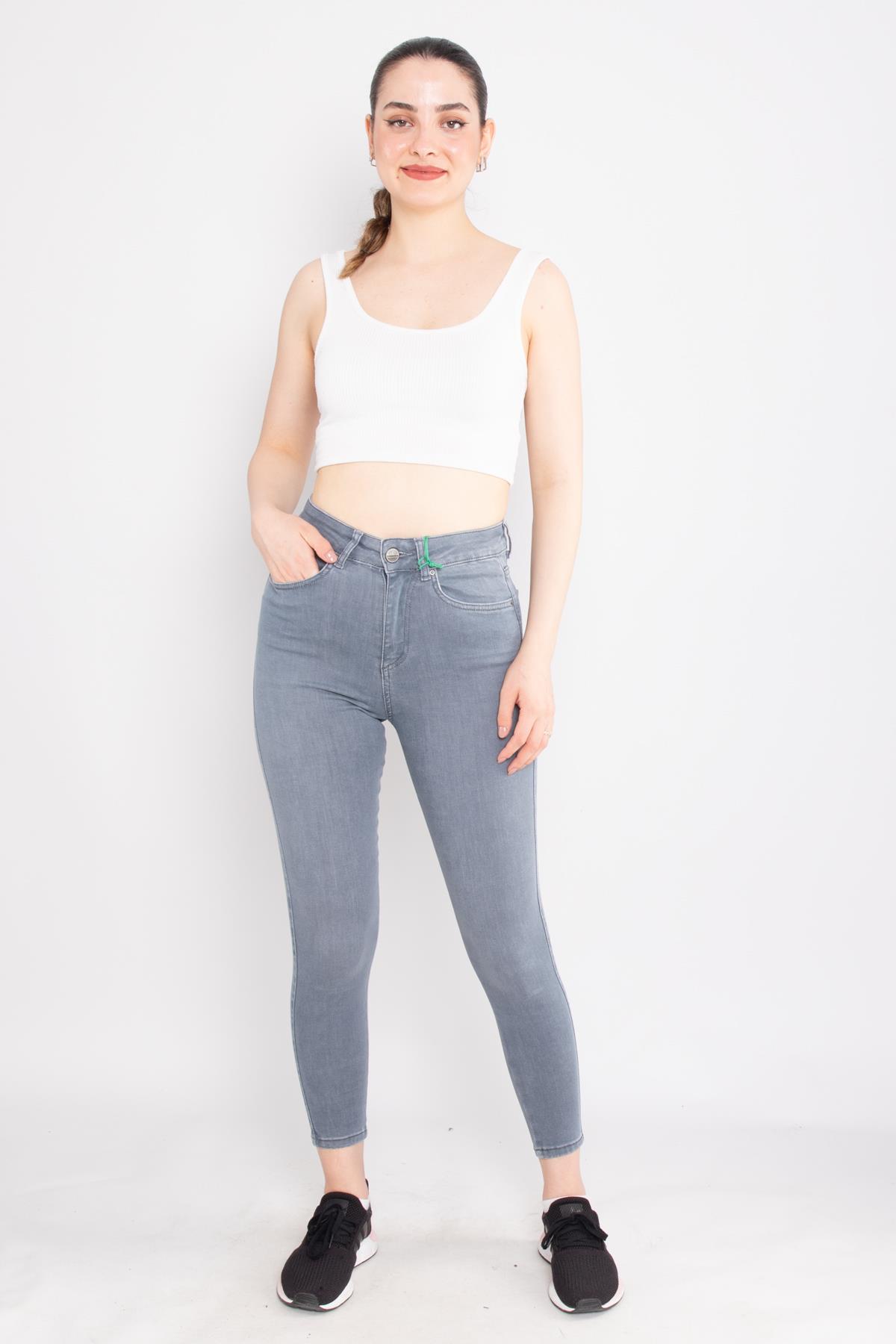 409 Narnia Yüksek Bel Pamuklu Kadın Pantolon