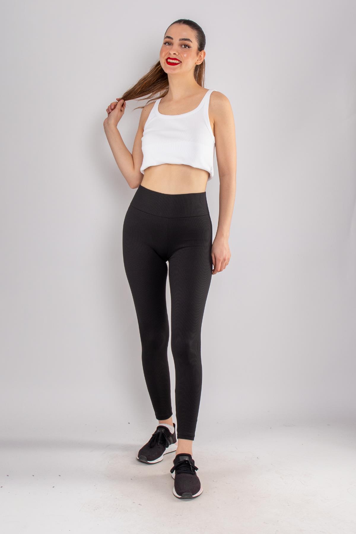 4279 İçi Şardonlu Kaşkorse Fitilli Tayt