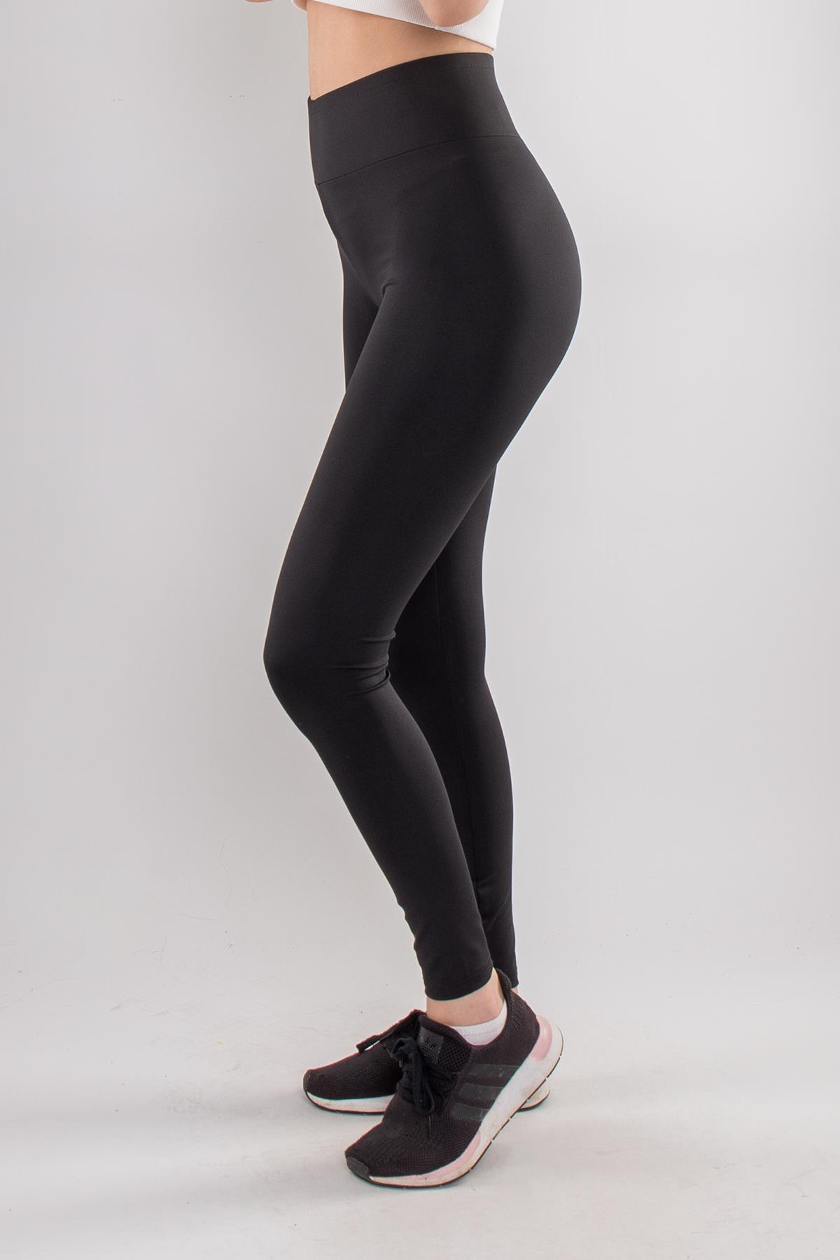 4295 Geniş Kemer Dalgıç Kumaş Tayt