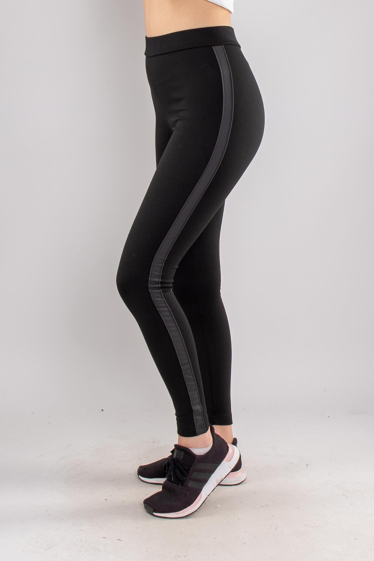 4307 Yanı Şerit Mat Deri Şardonlu Çelik Tayt