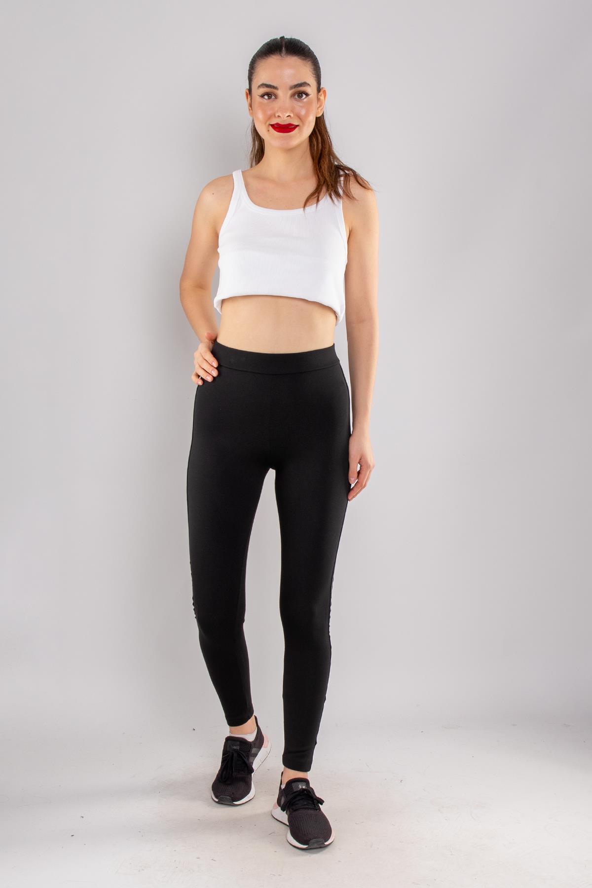 4307 Yanı Şerit Mat Deri Şardonlu Çelik Tayt