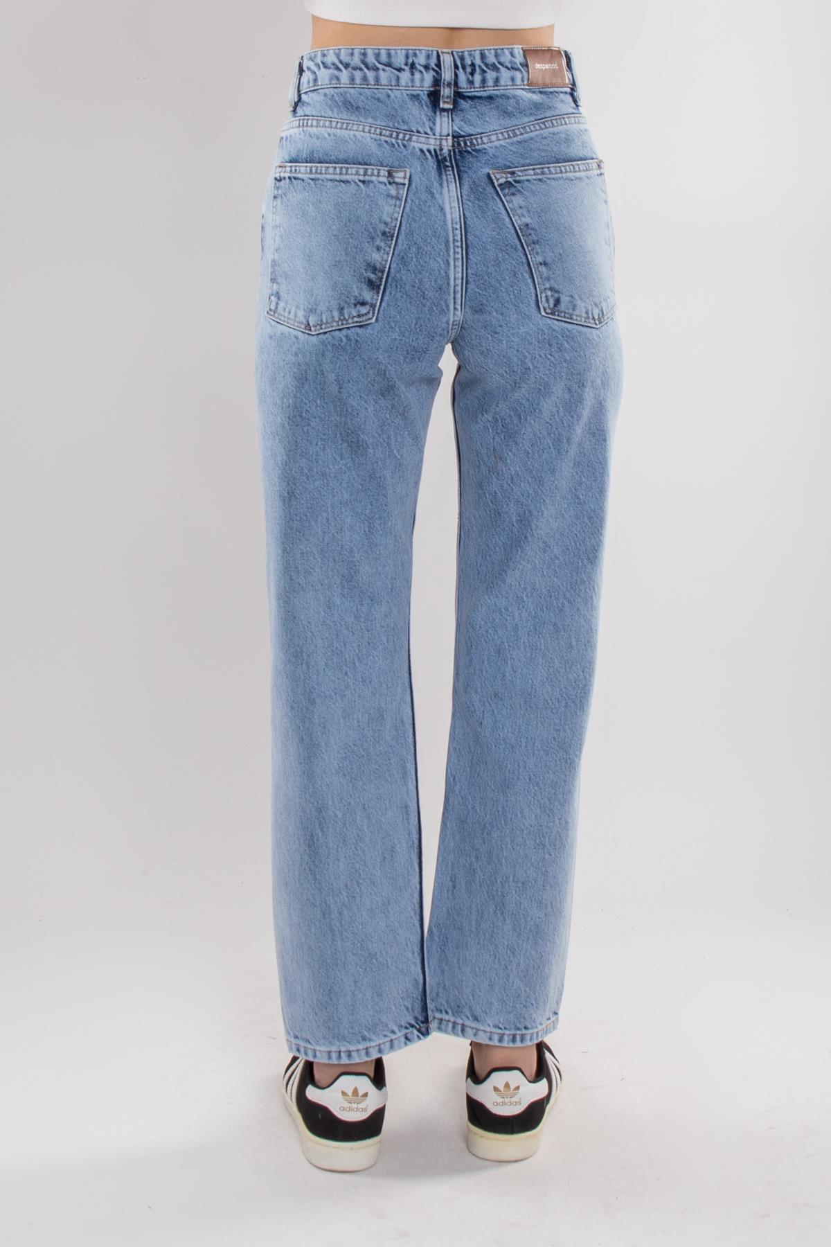 499 Serpme Taşlı Yüksek Bel Pamuklu Kadın Pantolon