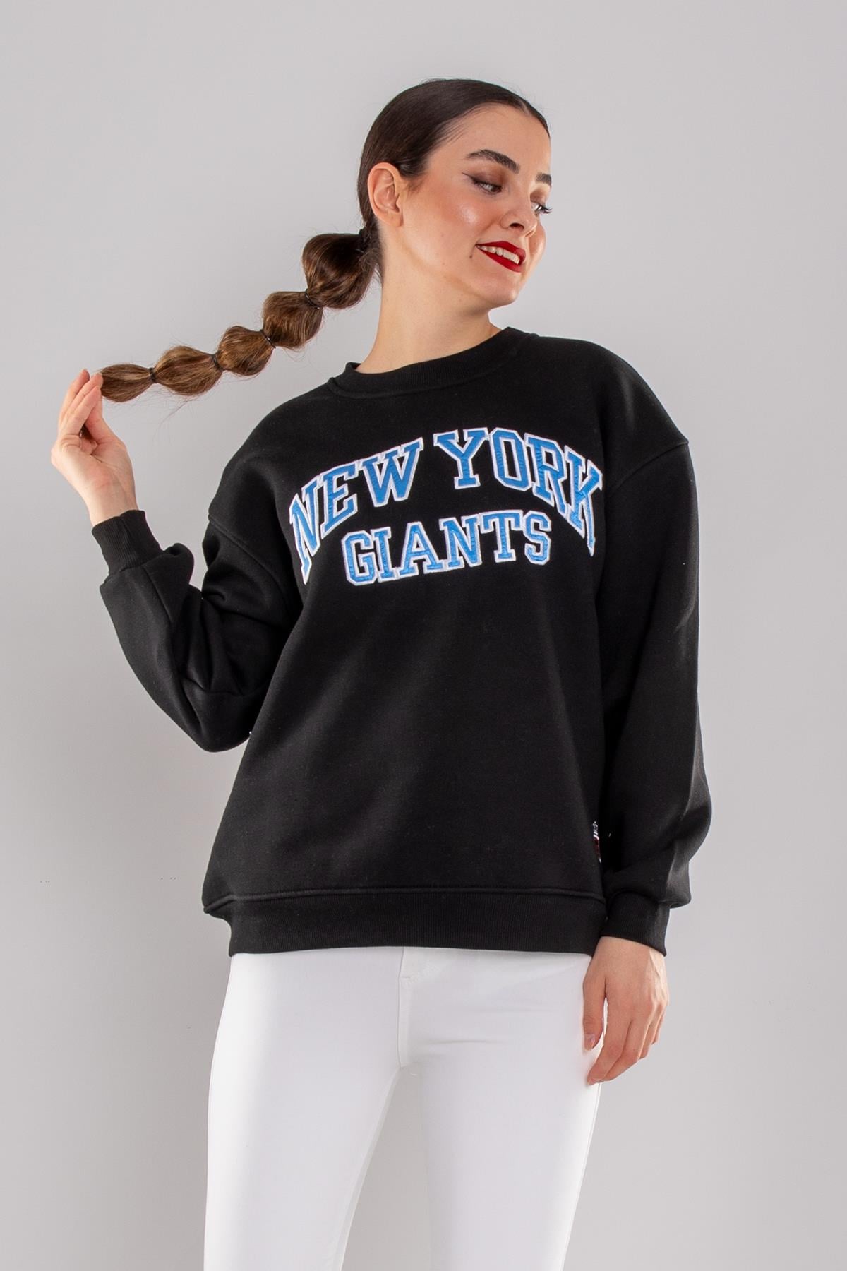 5017 NY Gants İçi Şardonlu Bisiklet Yaka Sweatshirt