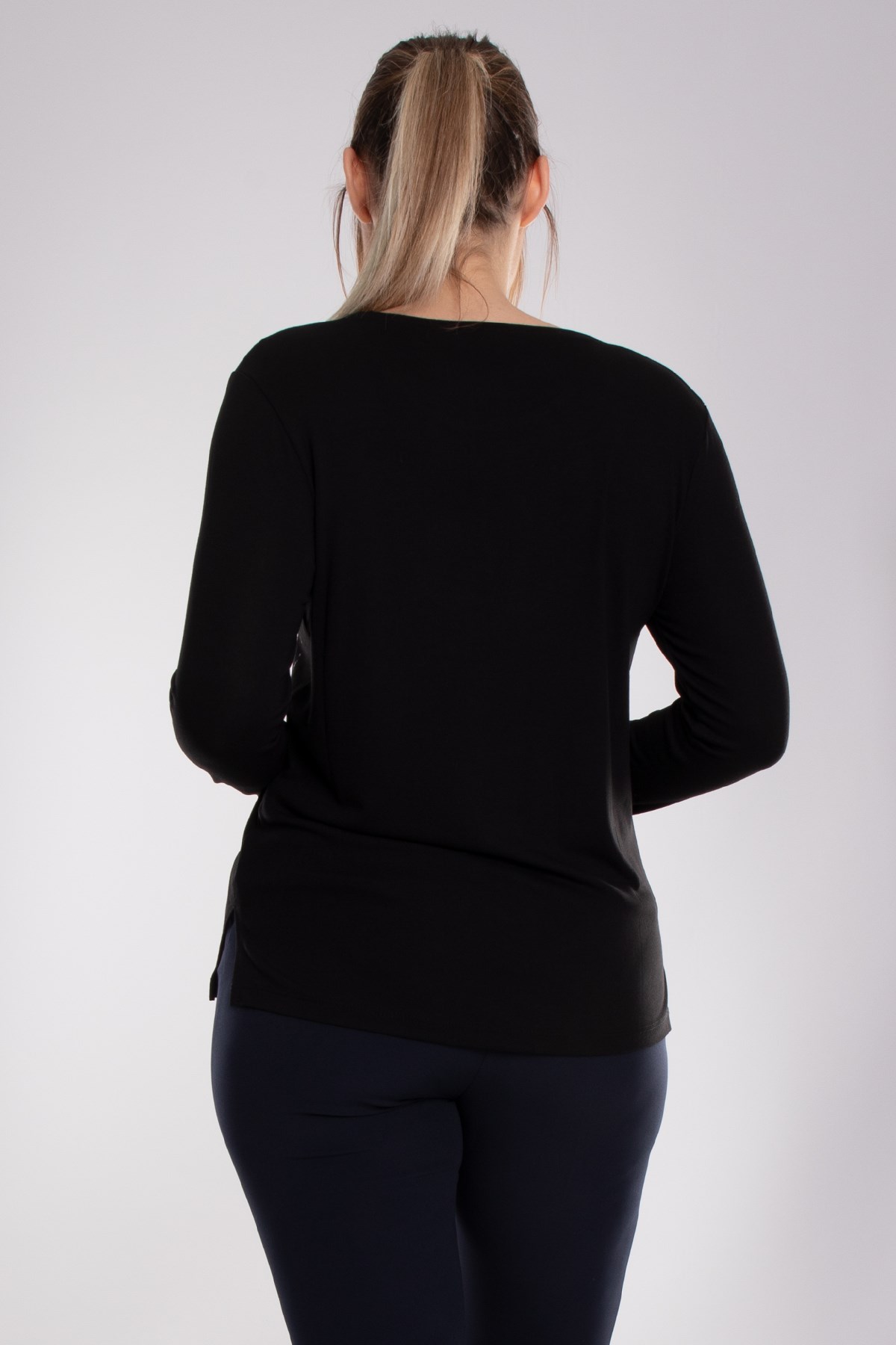 5030 Büyük Beden Yaldızlı Çiçek Baskılı Viscon Kadın Bluz