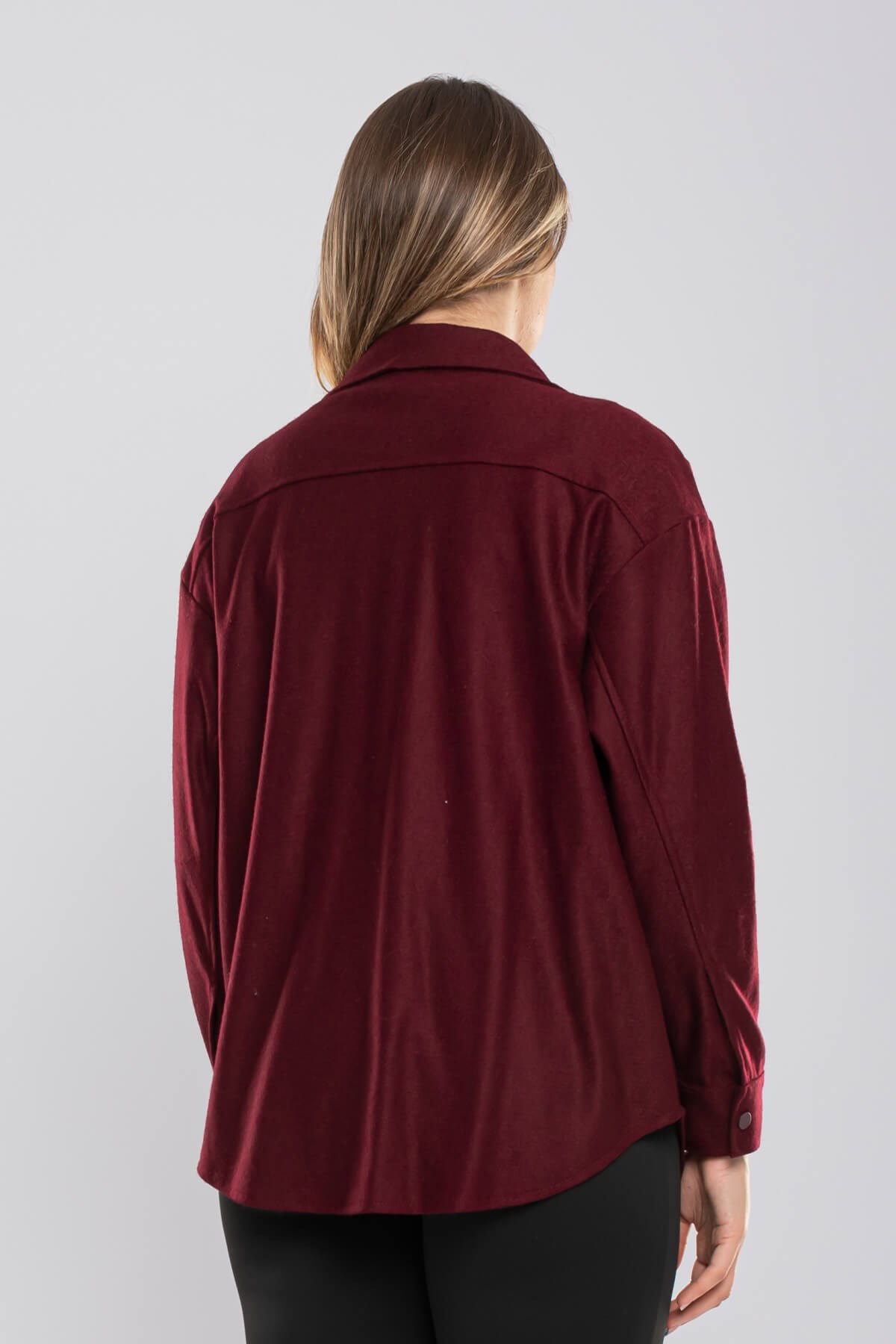 50494 Kaşe Cepli Kadın Gömlek