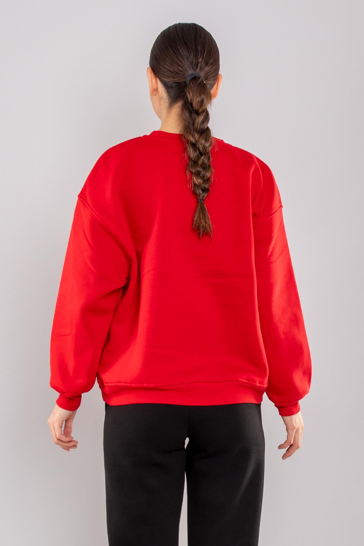 5120 Michagen Bisiklet Yaka İçi Şardonlu Sweatshirt