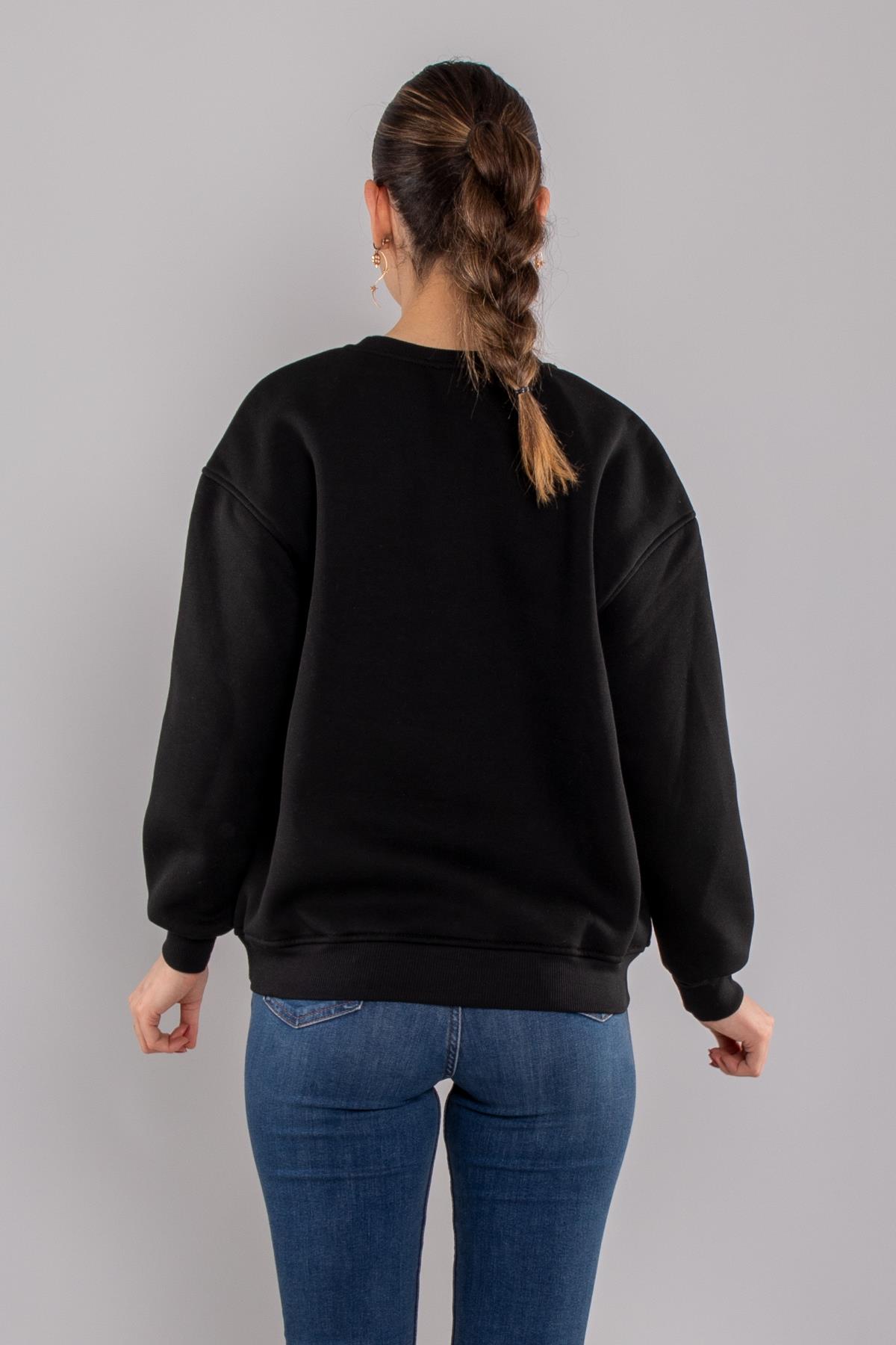 5126 Newpart İçi Şardonlu Bisiklet Yaka Sweatshirt