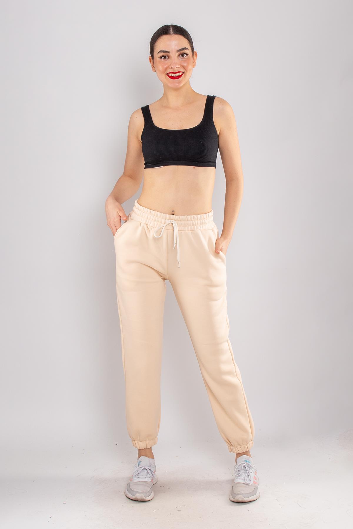 5132 Beli İpli Paça Lastikli İçi Şardonlu Eşofman