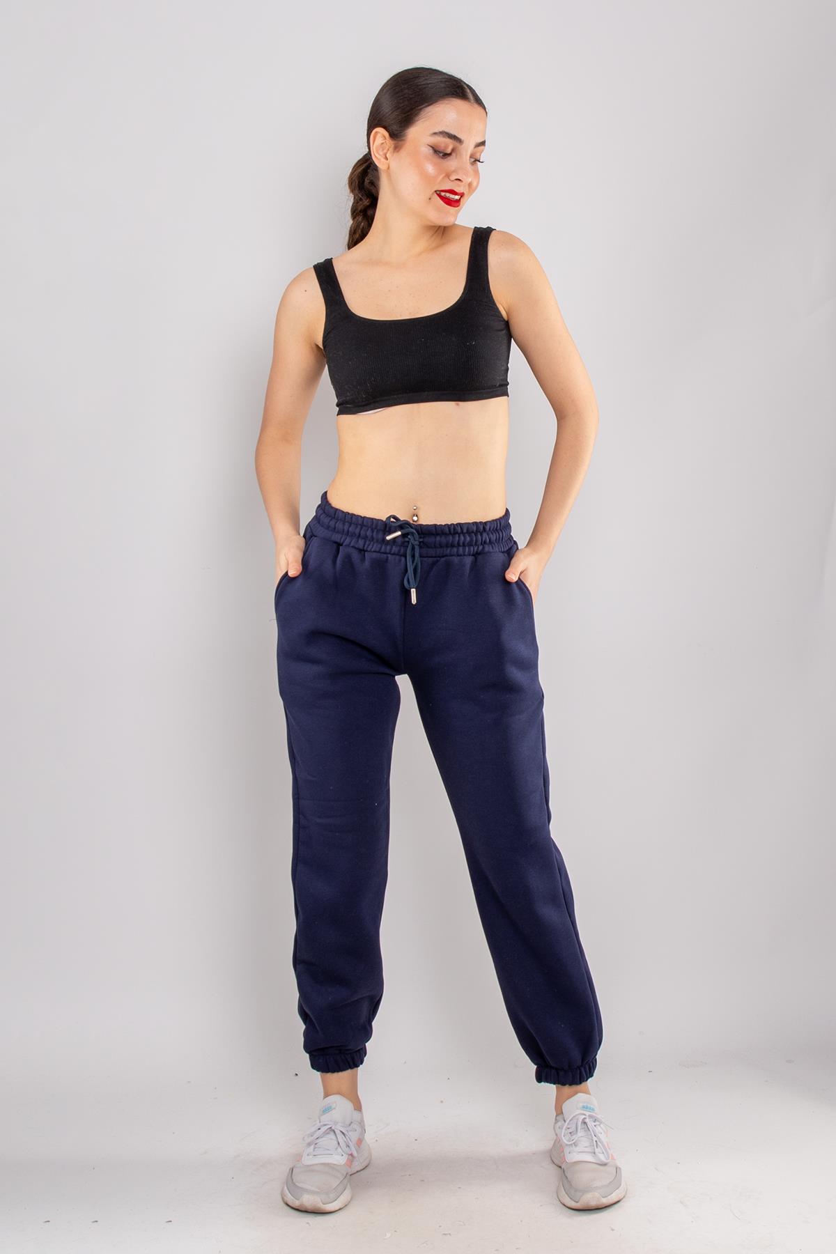 5132 Beli İpli Paça Lastikli İçi Şardonlu Eşofman