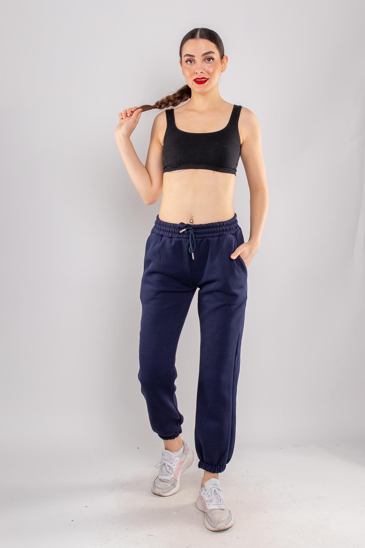 5132 Beli İpli Paça Lastikli İçi Şardonlu Eşofman