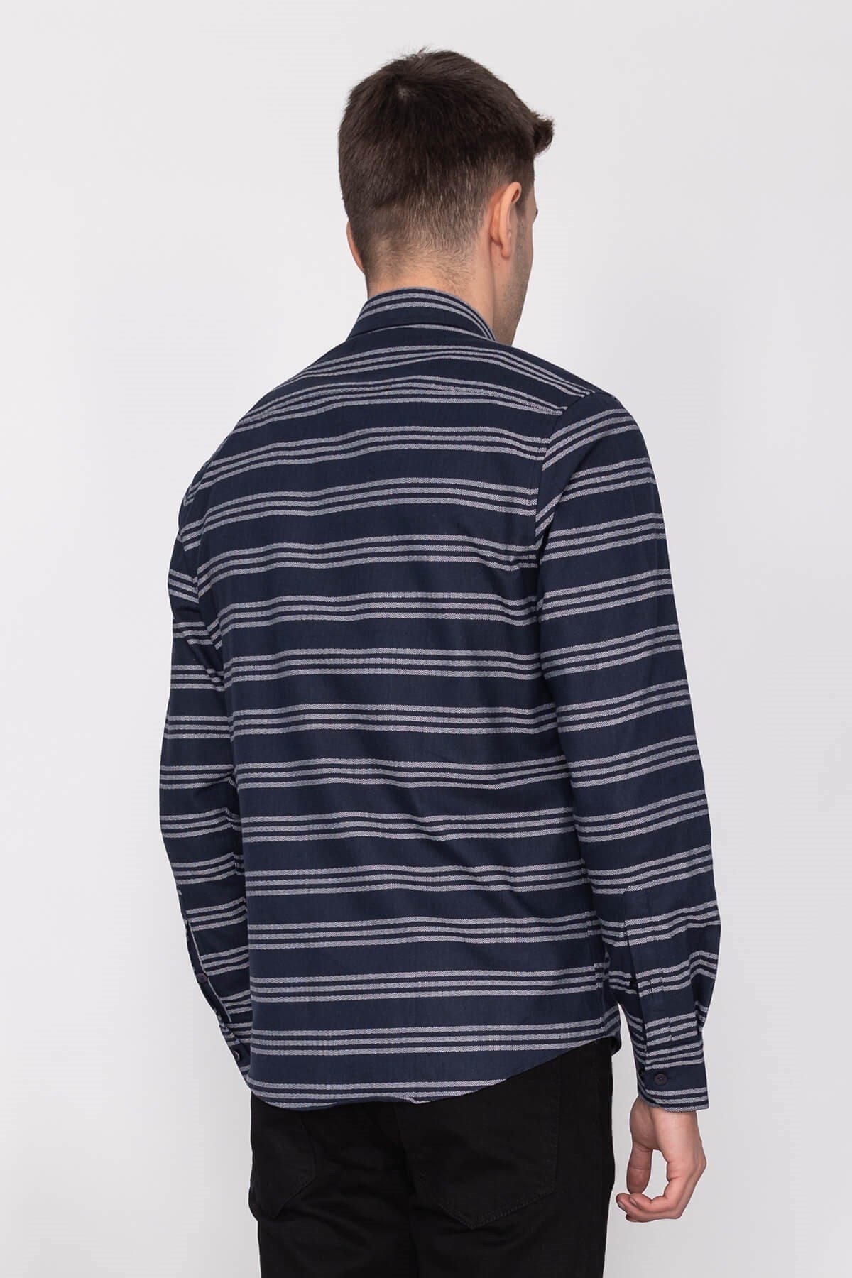 5925 SF VİP MASSİMO YALDIZ ŞERİTLİ DESENLİ GÖMLEK