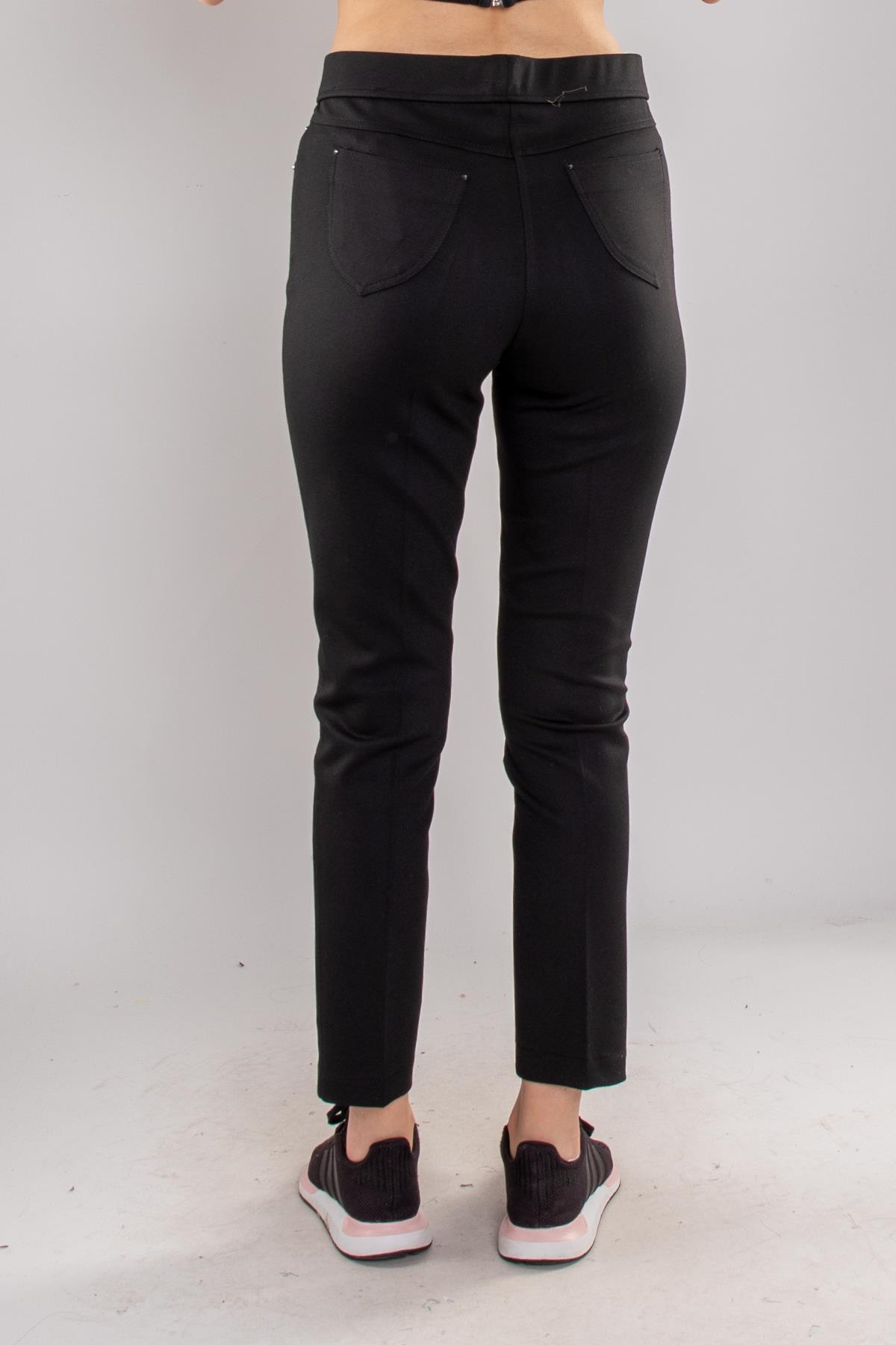 6084 Büyük Beden Cepli Dar Paça Kumaş Pantolon