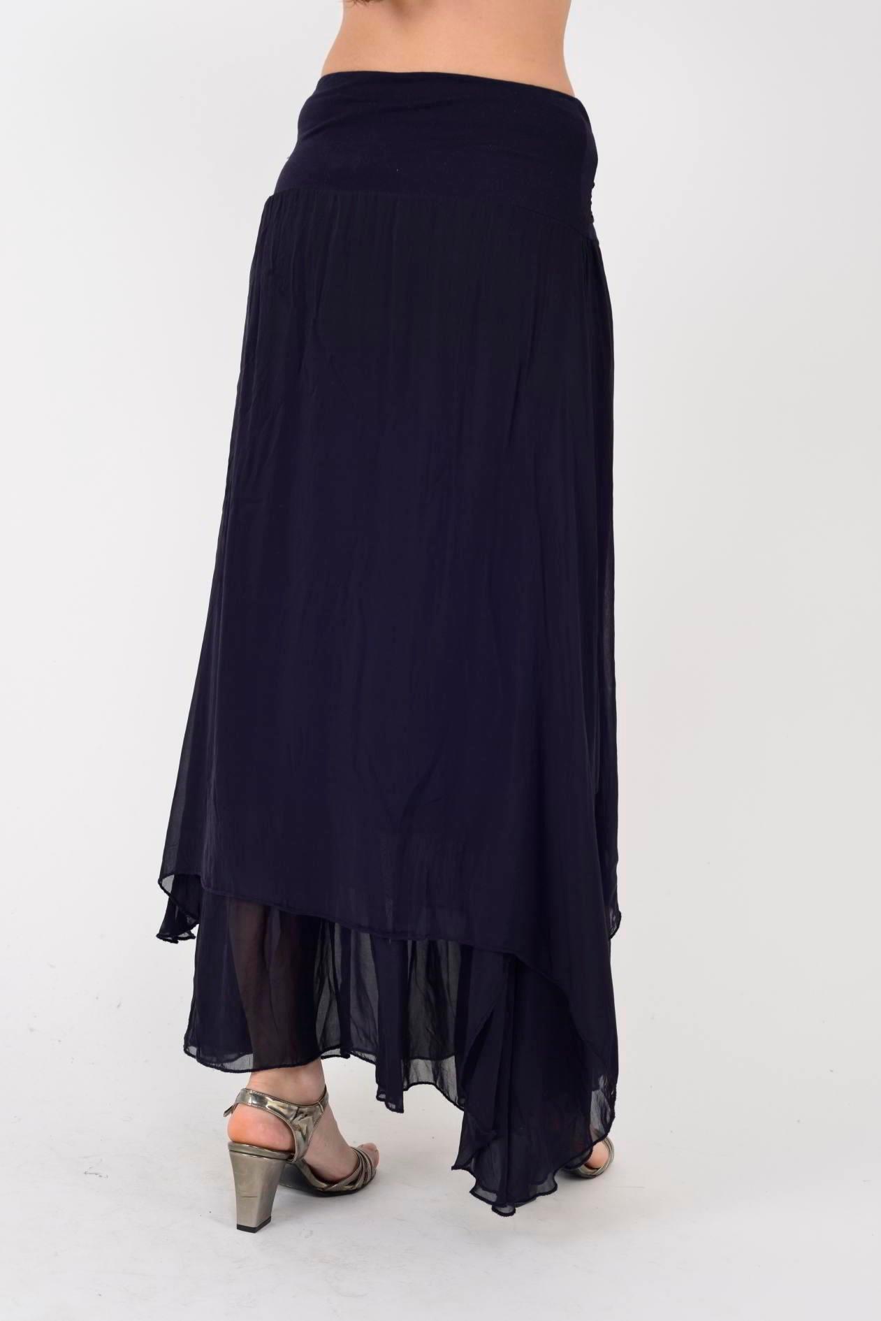 6087 Düz Desen Fiyonk Detaylı İpek Elbise