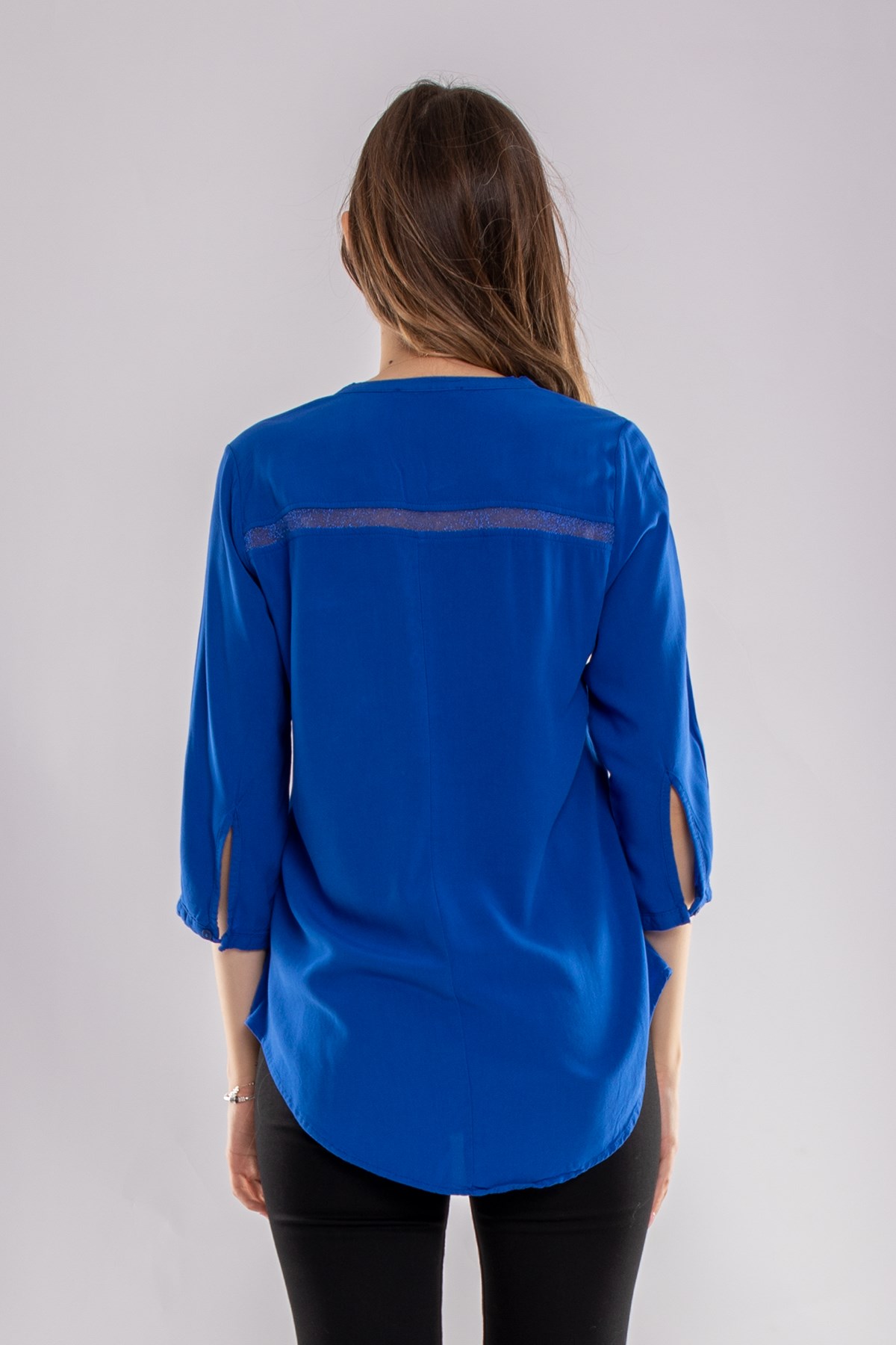 615 Omuz Ve Sırt Simli Truv.Kol Kadın Gömlek