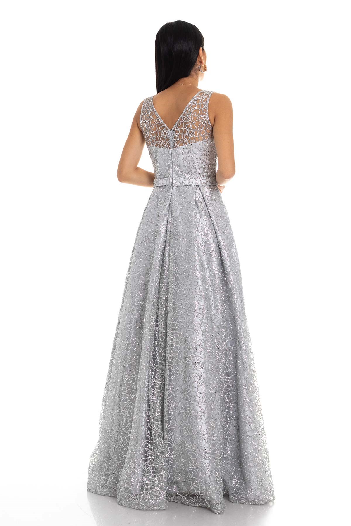 6261 KB Simli Uzun Abiye Elbise