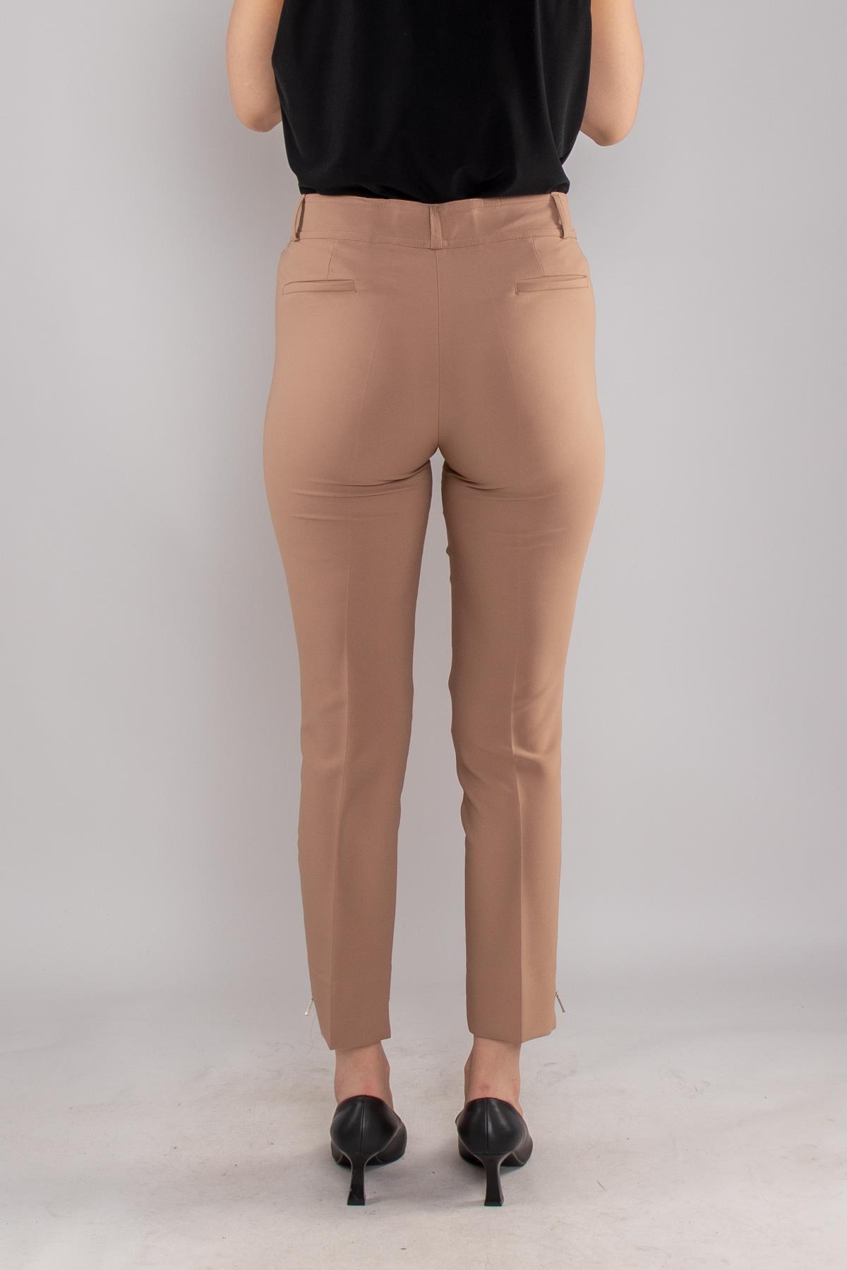 6622 Büyük Beden Paça Fermuarlı Arka Uzun Pantolon