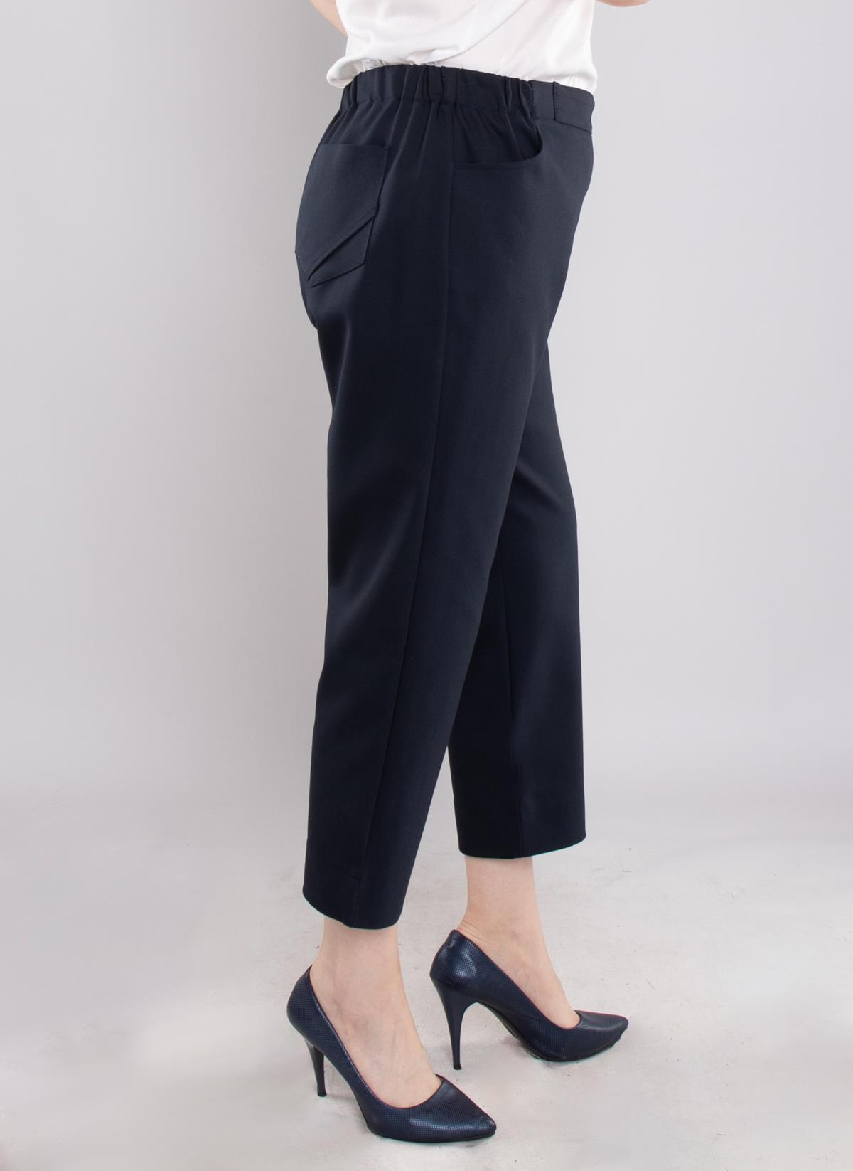 6717 Büyük Beden Beli Lastikli Kot Tayt Pantolon