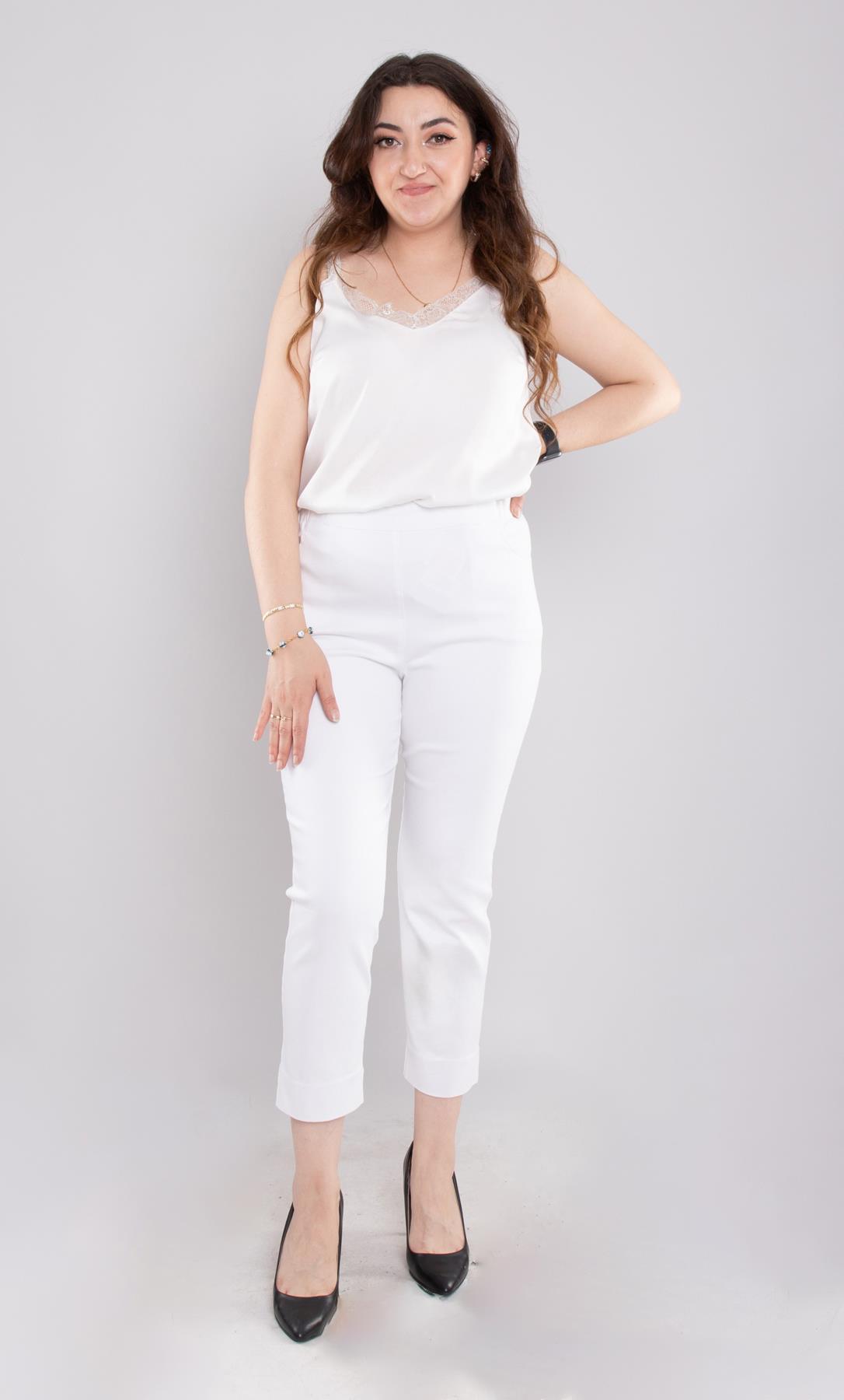 6717 Büyük Beden Beli Lastikli Kot Tayt Pantolon