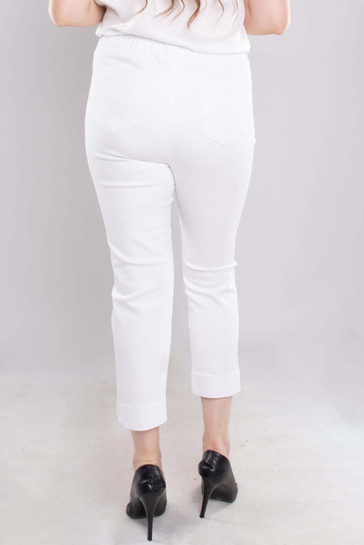 6717 Büyük Beden Beli Lastikli Kot Tayt Pantolon