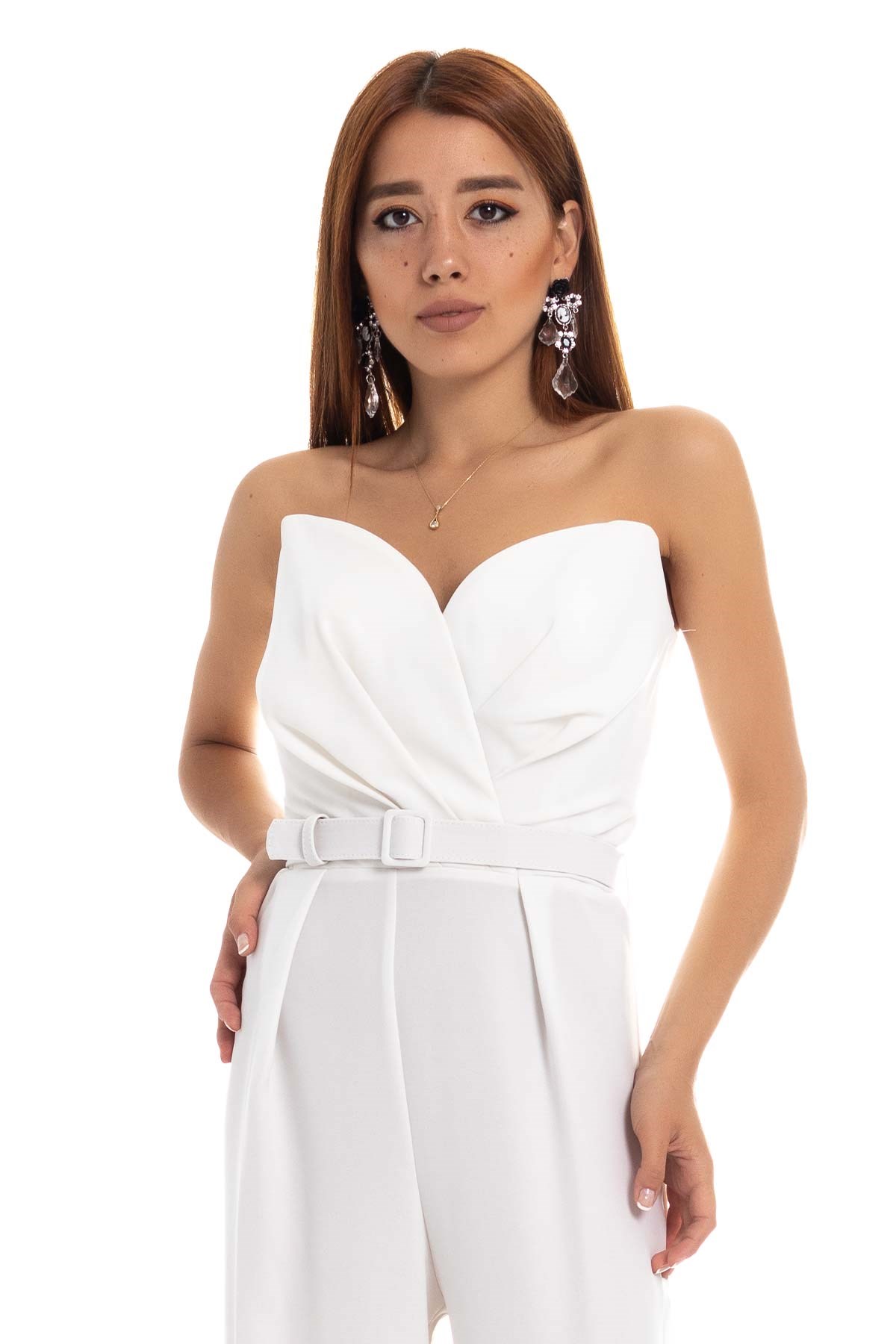 70116 Kemerli Straplez Krep Tulum